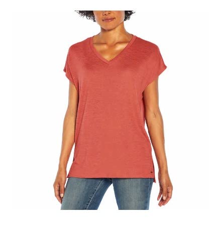 Orvis Women's Tunic Top - Flowy Casual Blouse in Mineral Red | Size Medium | Perfect for Work, Weekend & Travel Outfits