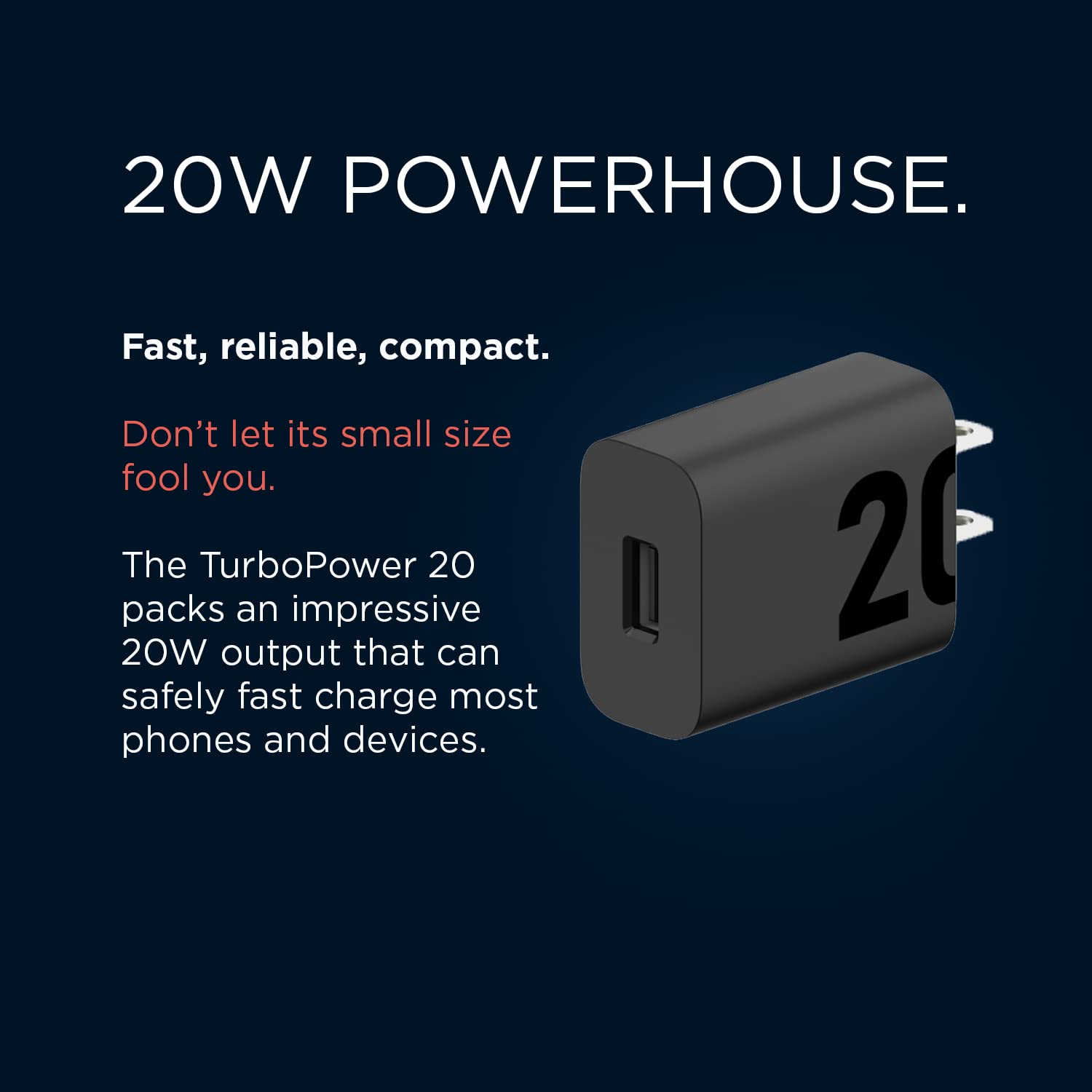 Motorola TurboPower 20 QC3.0 Fast Charger with 1m USB-A to USB-C Cable - Compatible with Moto G100, G Power (2020-2022), G Stylus (2020-2022/5G), One 5G/5G UW/5G Ace Series, Edge/Edge+ - Perfect for Home, Office & Travel Charging
