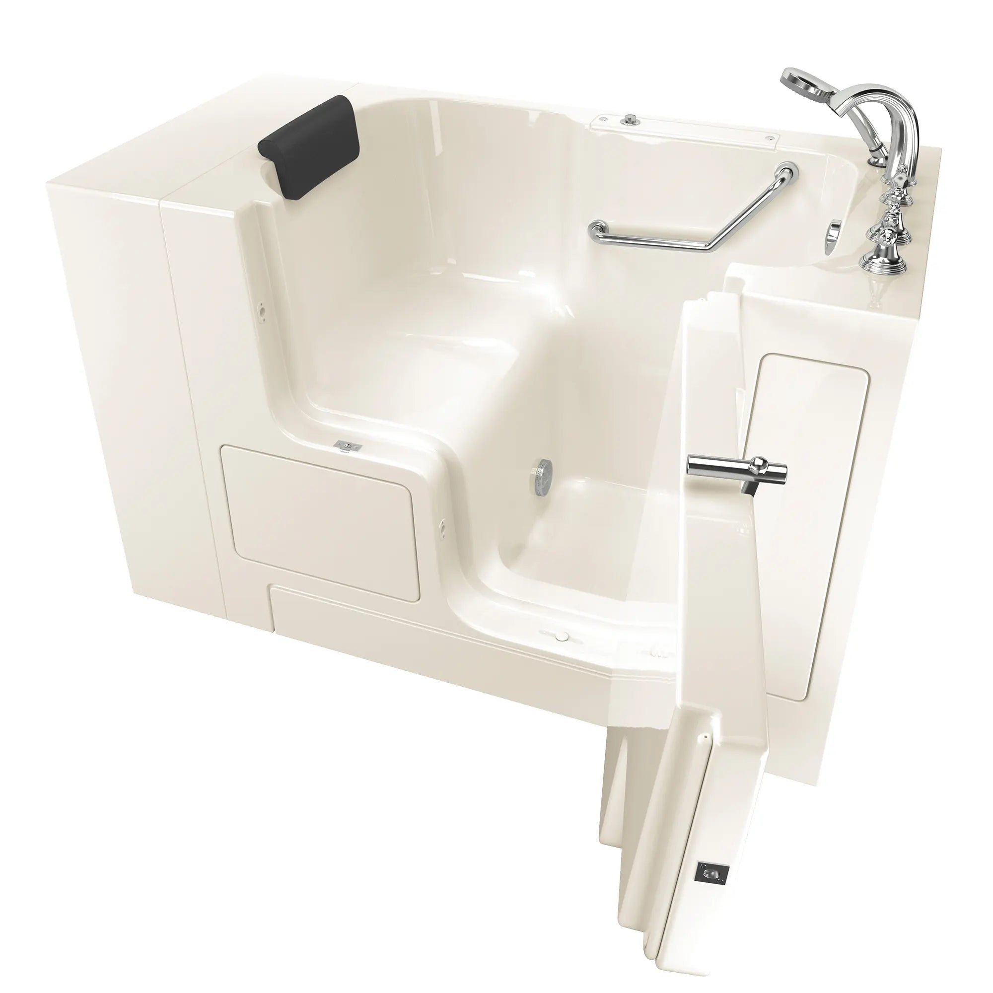 Premium 32 x 52 Inch Gelcoat Walk-In Bathtub with Soaker System & Right Hand Drain - Non-Slip Soaking Tub for Elderly & Mobility Assistance - Perfect for Relaxation & Hydrotherapy at Home