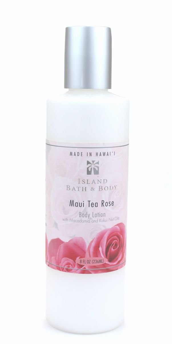 Island Bath & Body Maui Tea Rose Body Lotion 8 fl. oz. - Hydrating & Nourishing Moisturizer for Dry Skin - Perfect for Daily Use, Spa Days & Gift Giving