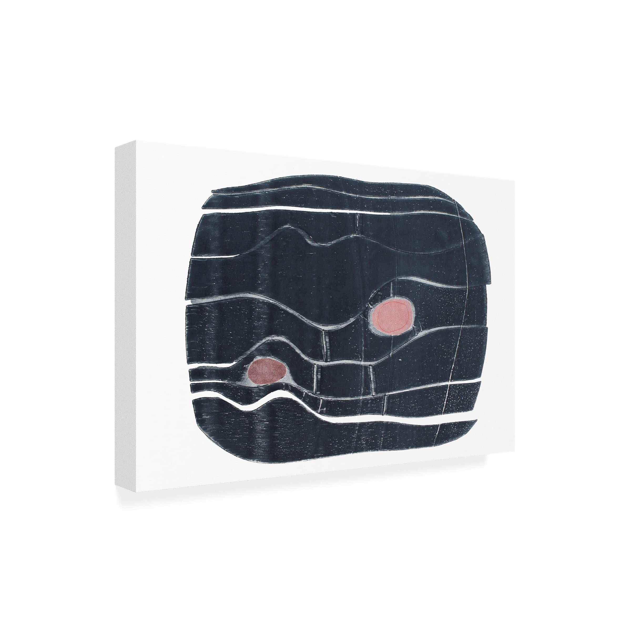Trademark Fine Art 'River Stones XIII' Canvas Wall Art by Rob Delamater - Modern Abstract Landscape Painting for Living Room, Bedroom & Office Decor