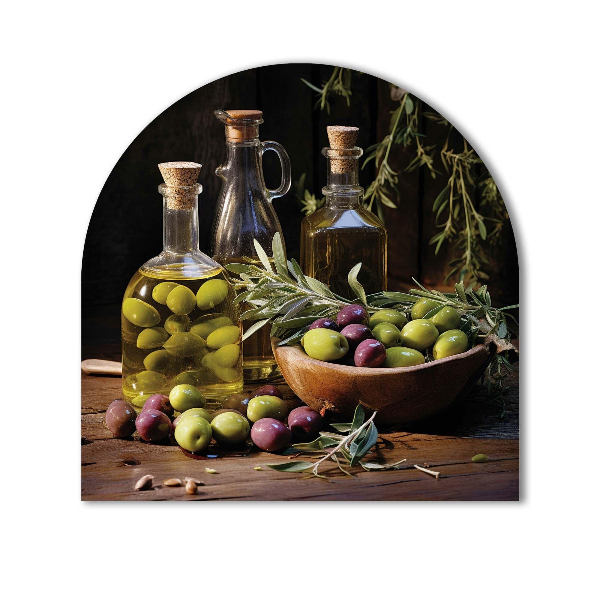 Premium Olive Oil Glass Splashback - Heat & Stain Resistant Kitchen Backsplash Panel - Perfect for Modern Kitchens, Restaurants & Food Prep Areas