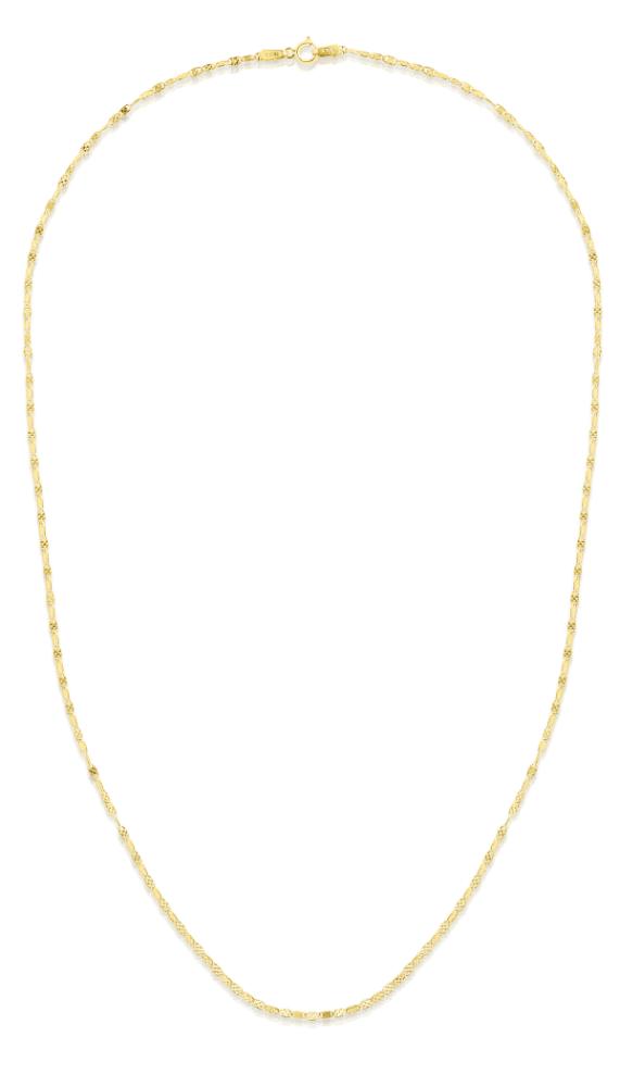 14K Gold 1.7mm Sparkle Valentino Chain Necklace - Dainty Layering Jewelry for Women, Perfect for Valentine's Day Gifts & Everyday Elegance