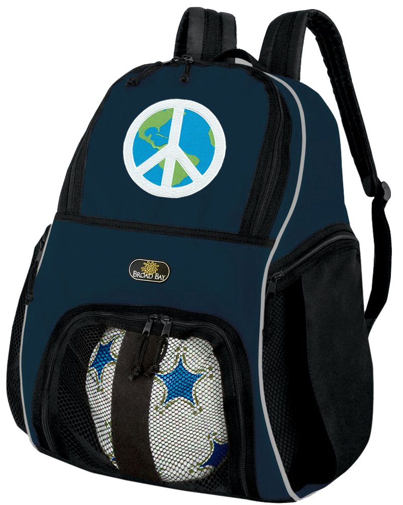 Peace Sign Soccer Backpack - Durable Sports Backpack for Soccer & Volleyball | Perfect for School, Travel & Outdoor Activities