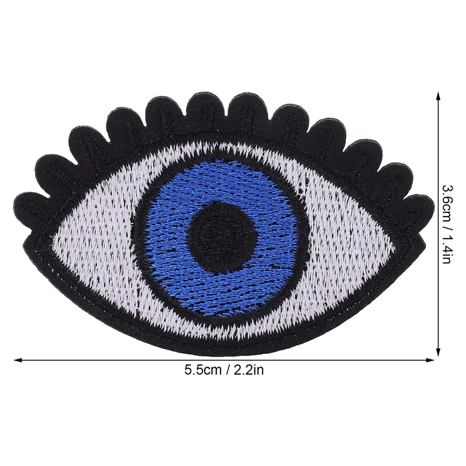 Cyrank 6-Piece Vintage Eye Iron-On & Sew-On Cotton Patches for DIY Clothing, Jackets, Bags & Denim Upgrades