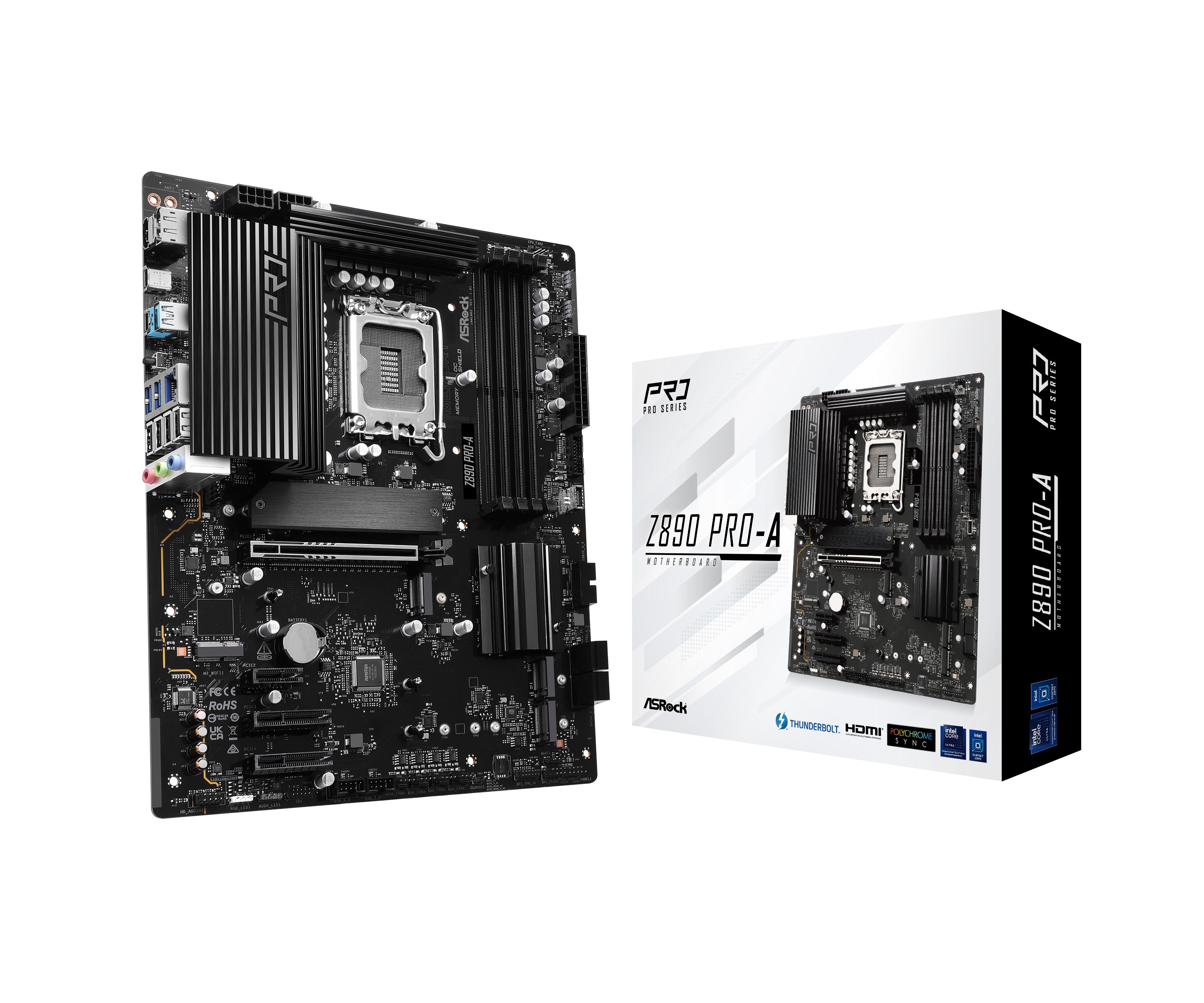 ASRock Z890 Pro A (LGA 1851) DDR5 ATX Gaming Motherboard - High Performance Desktop PC Build for Gaming, Streaming & Content Creation
