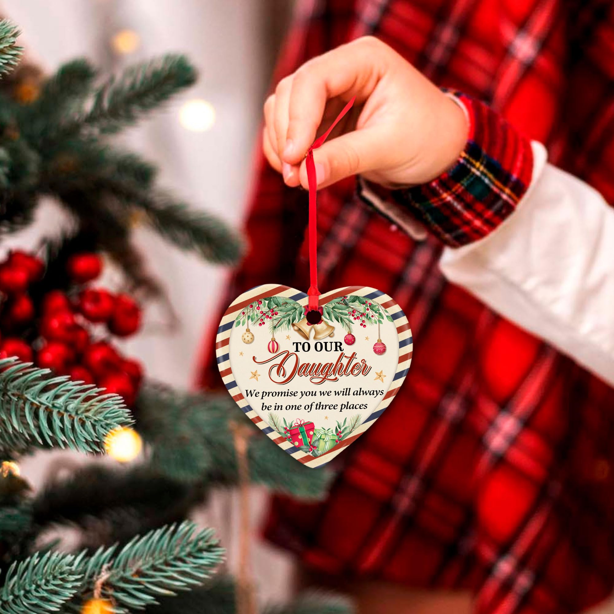 Personalized Christmas Ornaments for Daughter - Unique Birthday, Wedding & Graduation Gifts for Daughters-in-Law | Perfect for Holiday Decorations & Special Occasion Celebrations