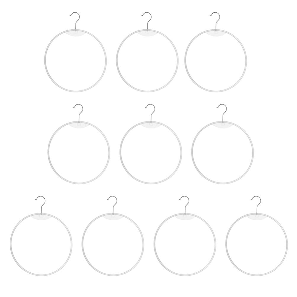 Jojofuny 10pcs Plastic Round Underwear Hangers - Display Rings for Thongs, Bikinis & Lingerie | Durable Hook Rack for Swimwear & Brief Organization | Perfect for Retail Stores, Boutiques & Closet Organization