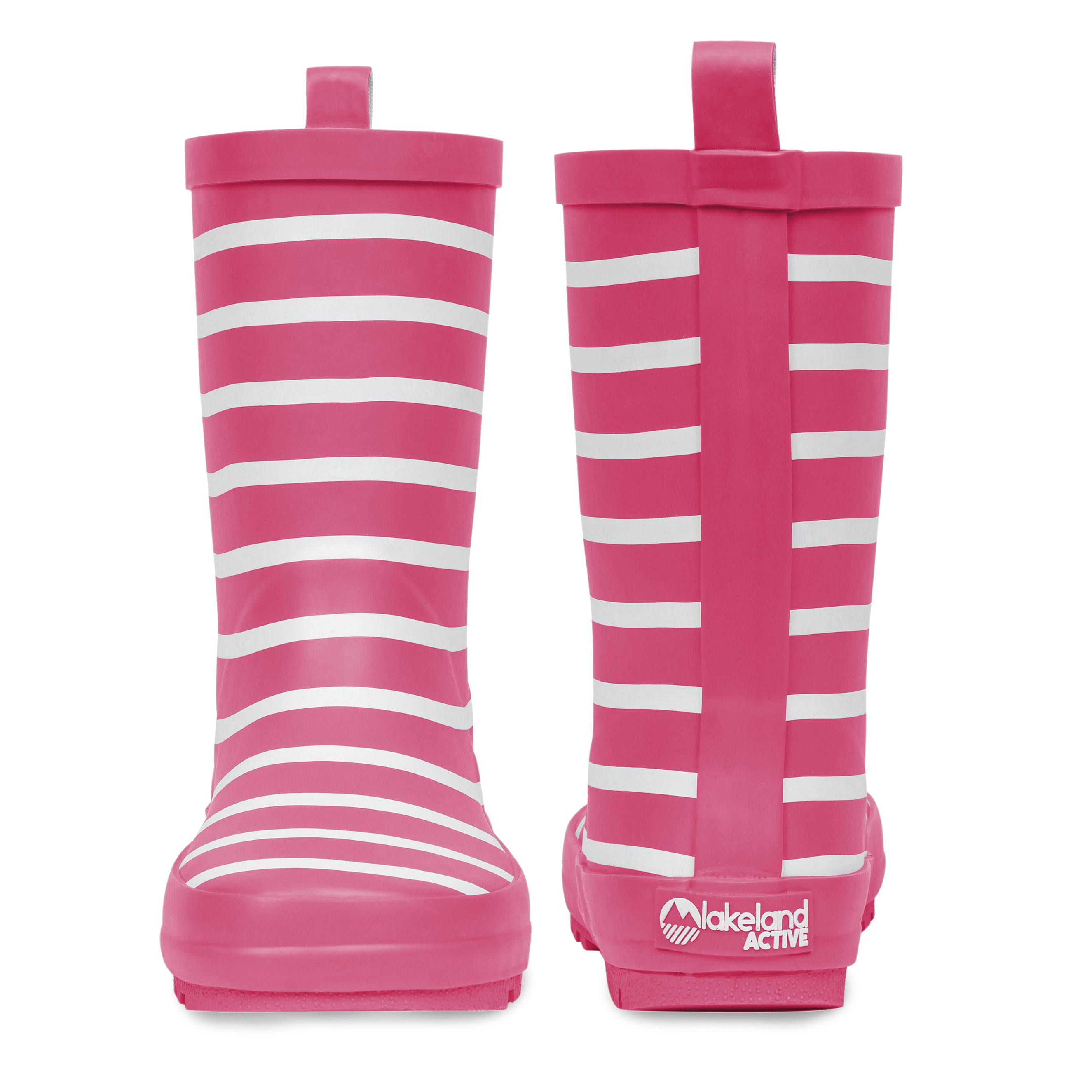 Kids' Waterproof Striped Rain Boots - Durable & Comfortable Wellington Boots for Outdoor Play, Puddle Jumping & Garden Adventures