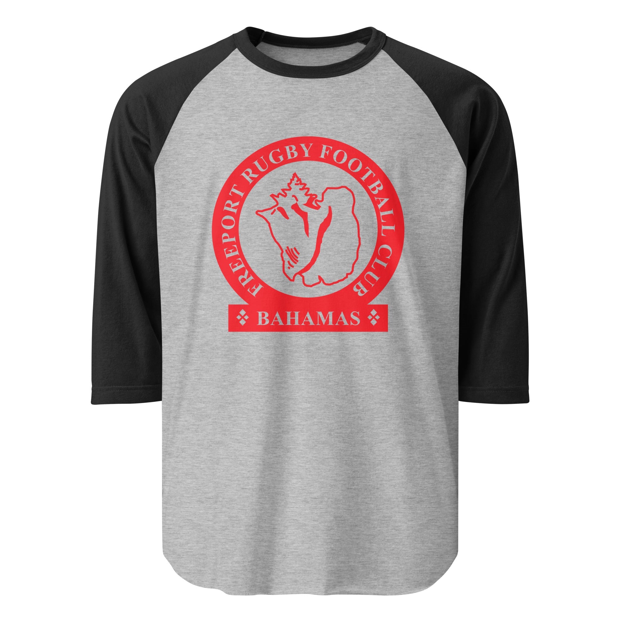 Freeport RFC Raglan 3/4 Sleeve Baseball Tee - Soft Cotton Blend T-Shirt for Men & Women - Perfect for Casual Wear, Sports & Everyday Comfort