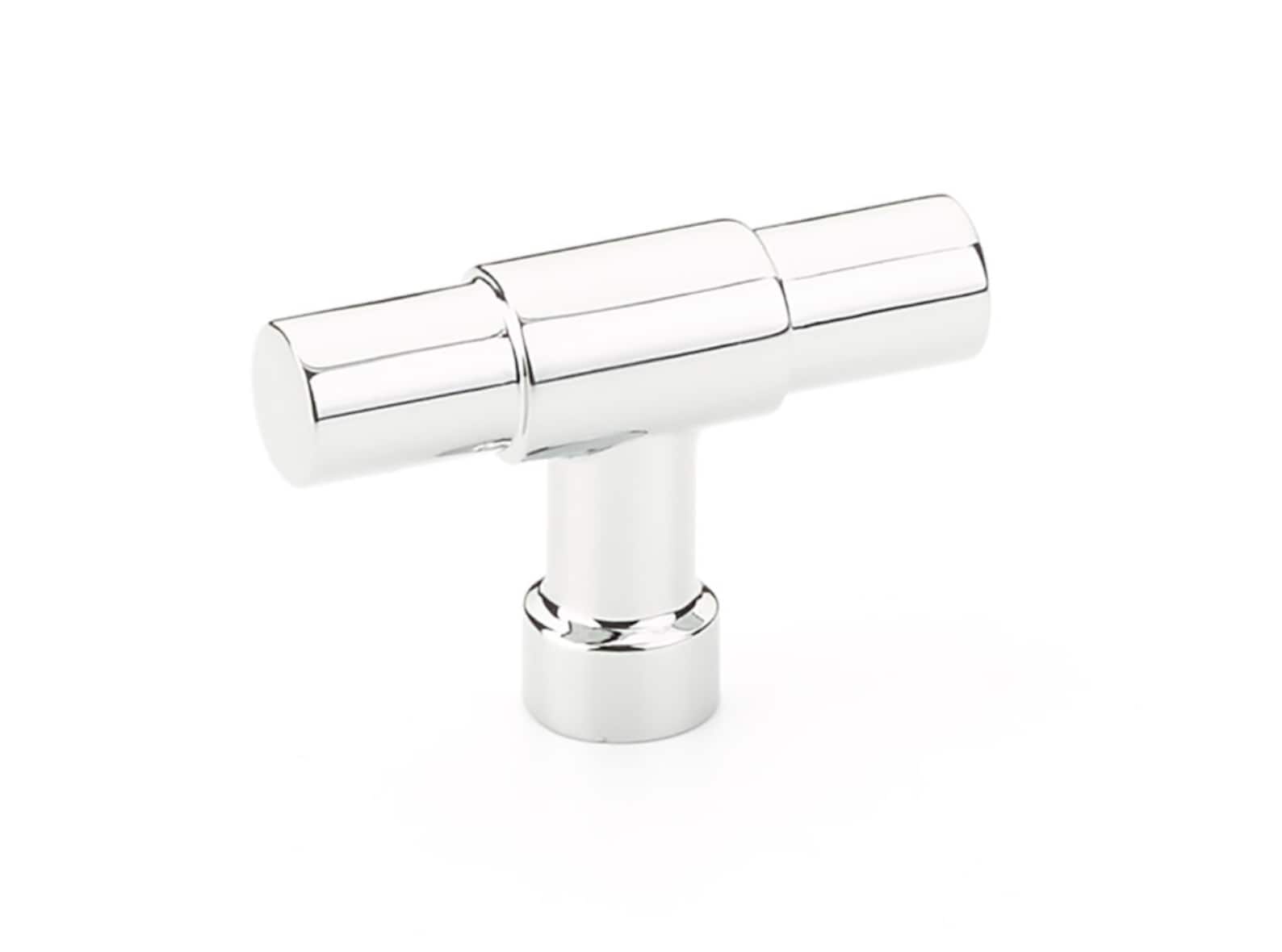 Polished Chrome Modern Industrial Cabinet Knobs and Drawer Pulls - Sleek Hardware for Kitchen, Bathroom & Office Cabinets