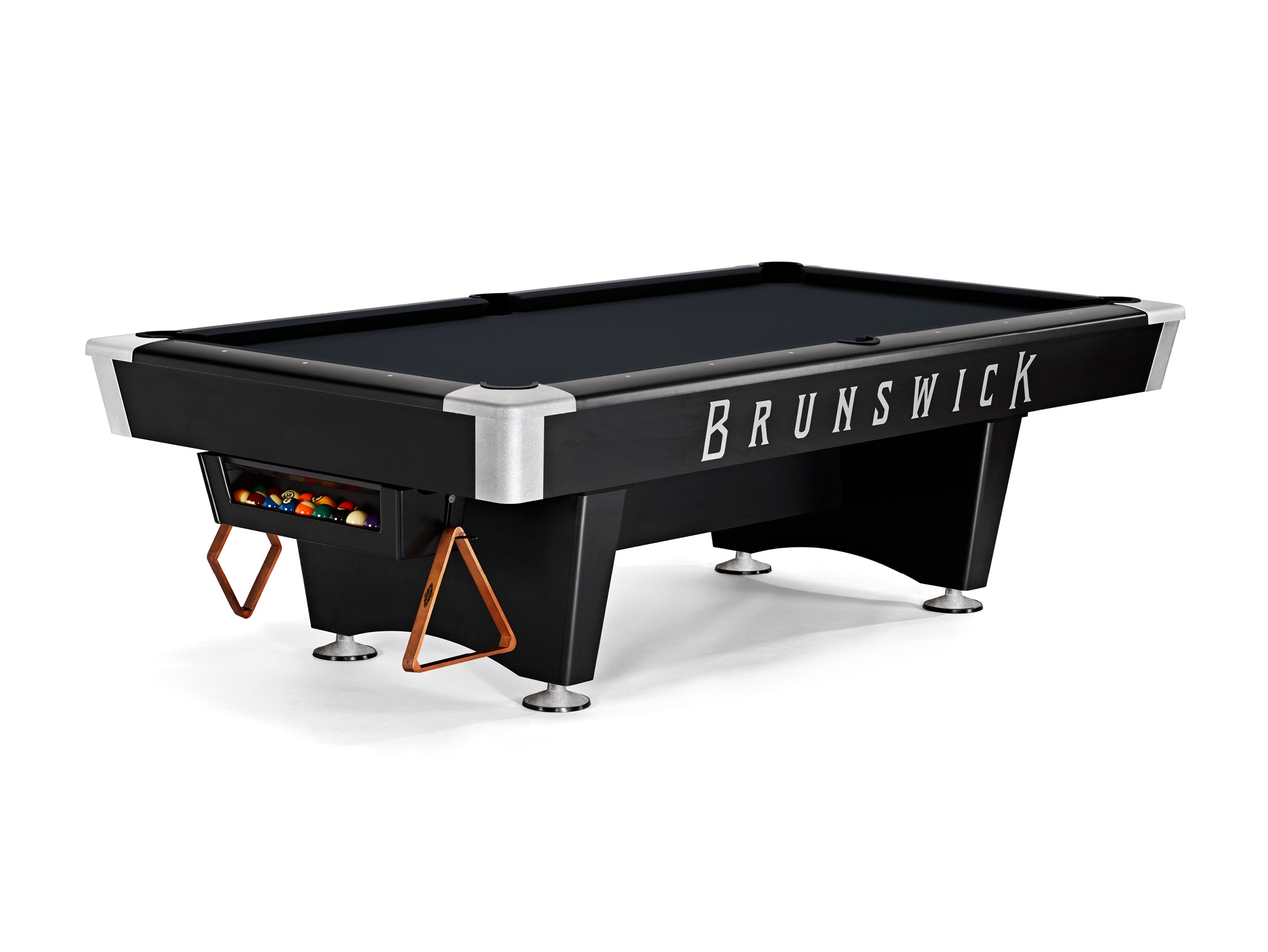 Brunswick Black Wolf 8-Foot Professional Pool Table for Home Game Room, Bar, or Recreation Center - Premium Billiards Table for Adults & Family Entertainment
