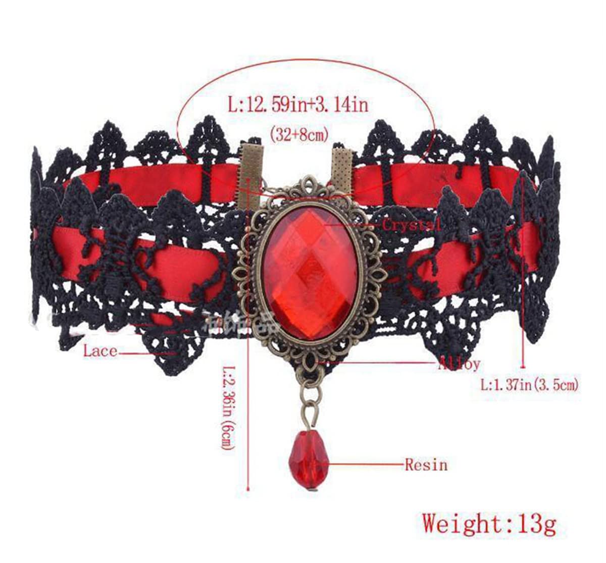 Merroyal Women's Day of the Dead Headband - Black & Red Rose Flower with Black Veil - Dia de los Muertos Costume Accessory for Halloween, Mexican Festival & Cosplay