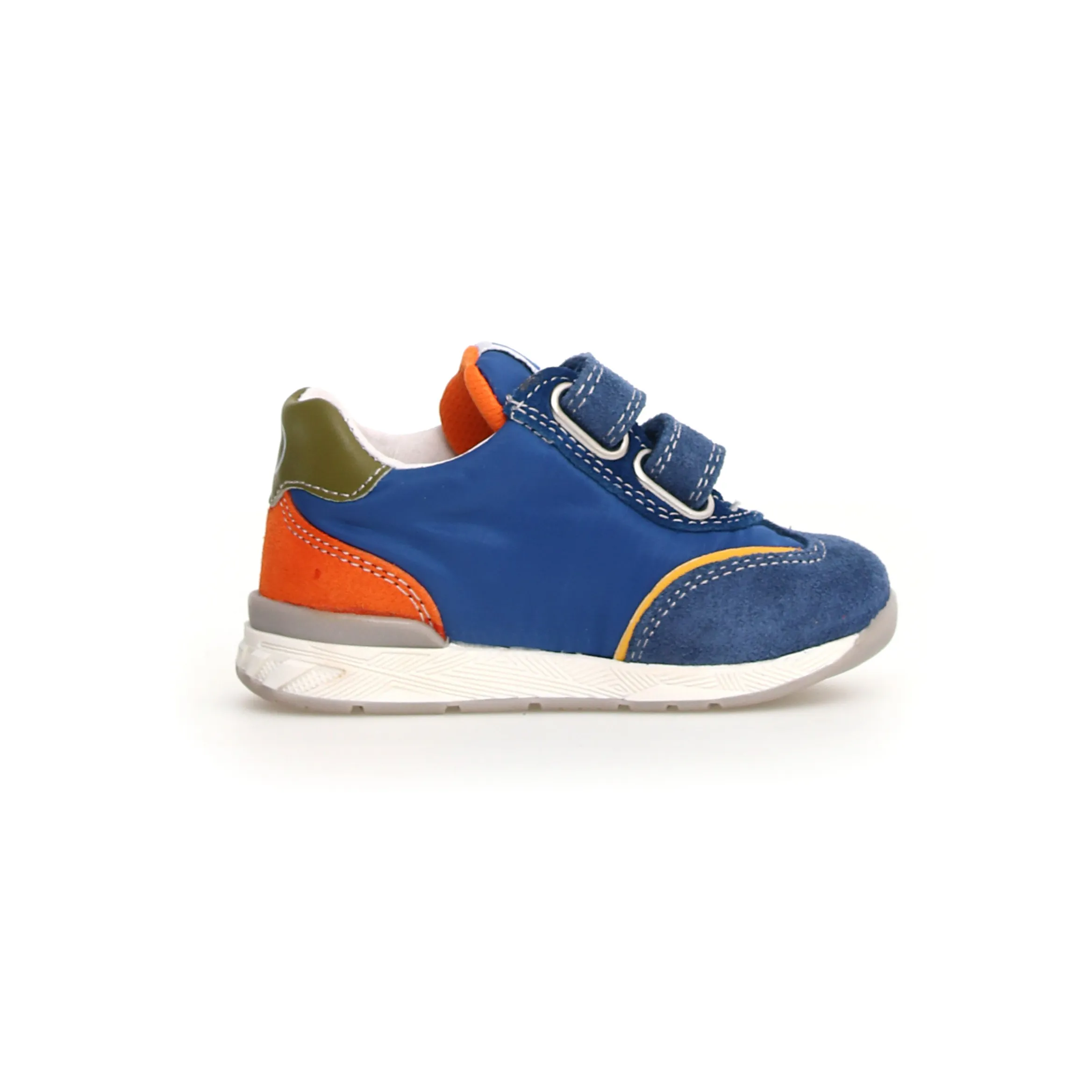 Falcotto Boys' Ferdi 3 VL Sneakers - Light Blue, Orange & White | Comfortable Kids' Running Shoes for School, Play & Outdoor Activities