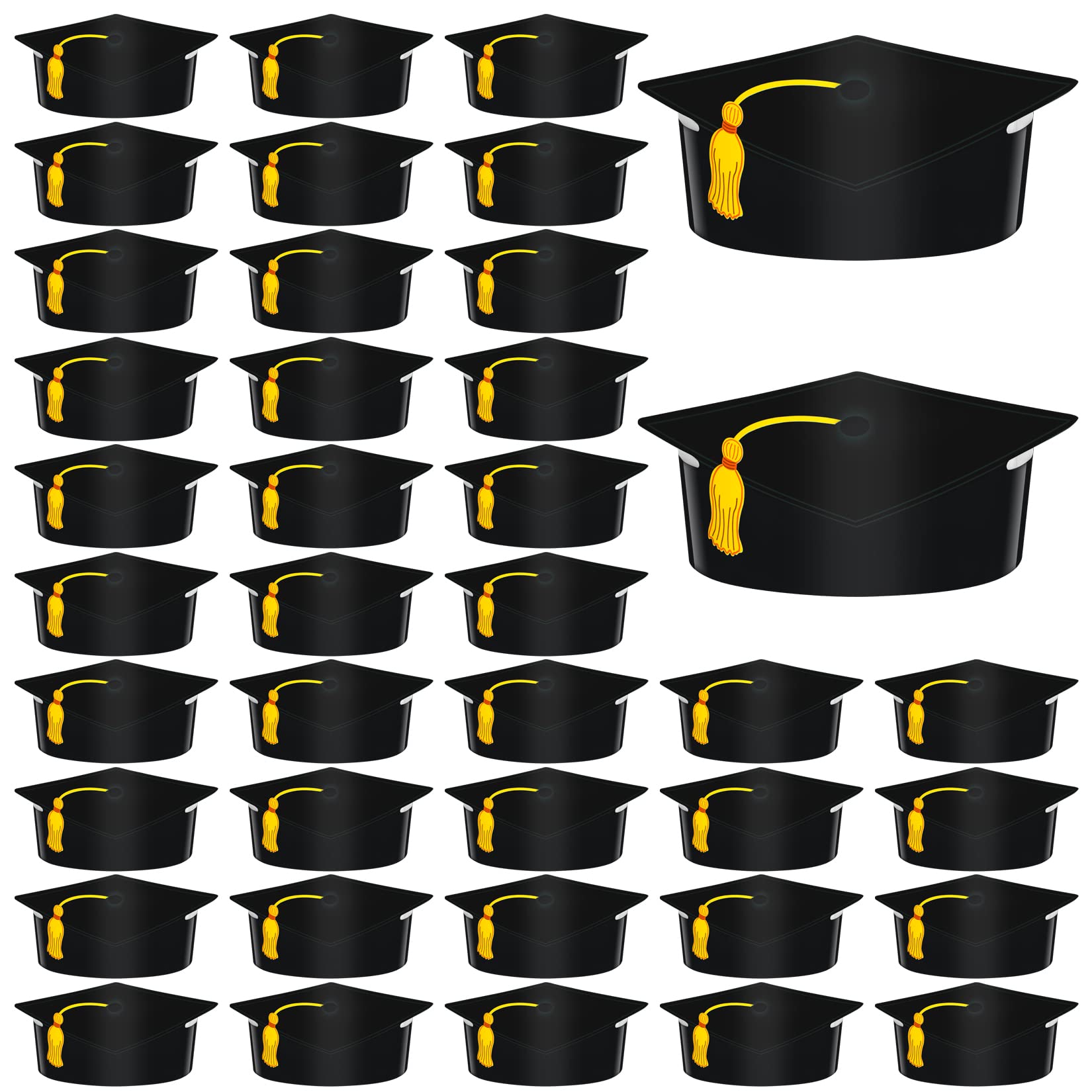 Yolyoo 40 Pcs Graduation Crowns - Adjustable Paper Graduation Hats & Headbands for Graduation Ceremony Decorations | Perfect for Students, Teachers & Graduation Party Decor