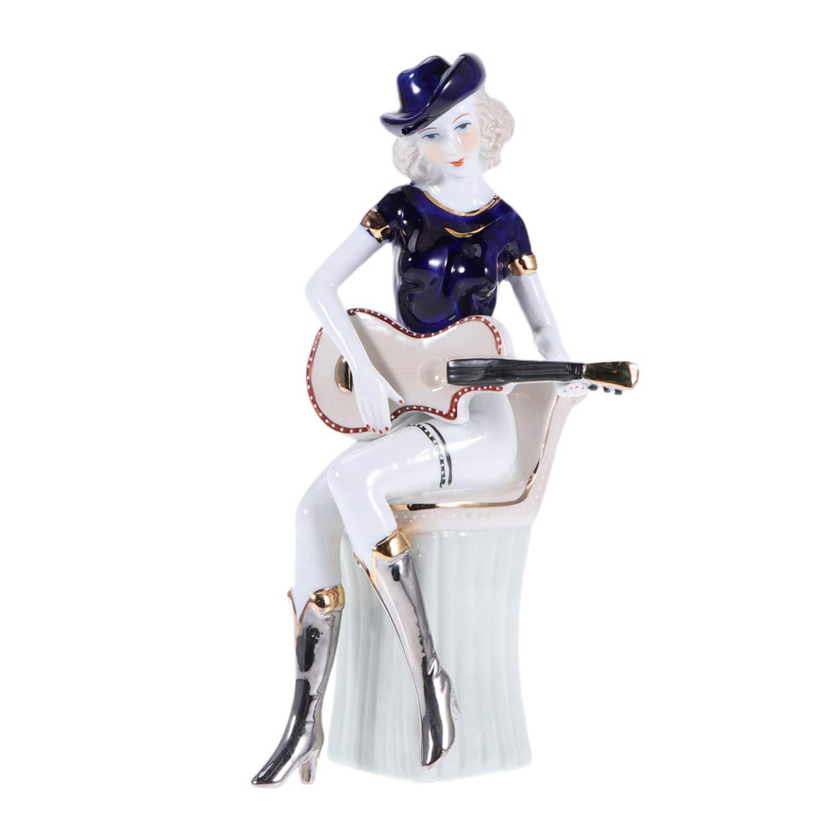 Antique European Guitar Figurines - SUPVOX Handcrafted Desktop Decor for Living Room, Office | Vintage Home & Workspace Decoration | Perfect Gift for Music Lovers