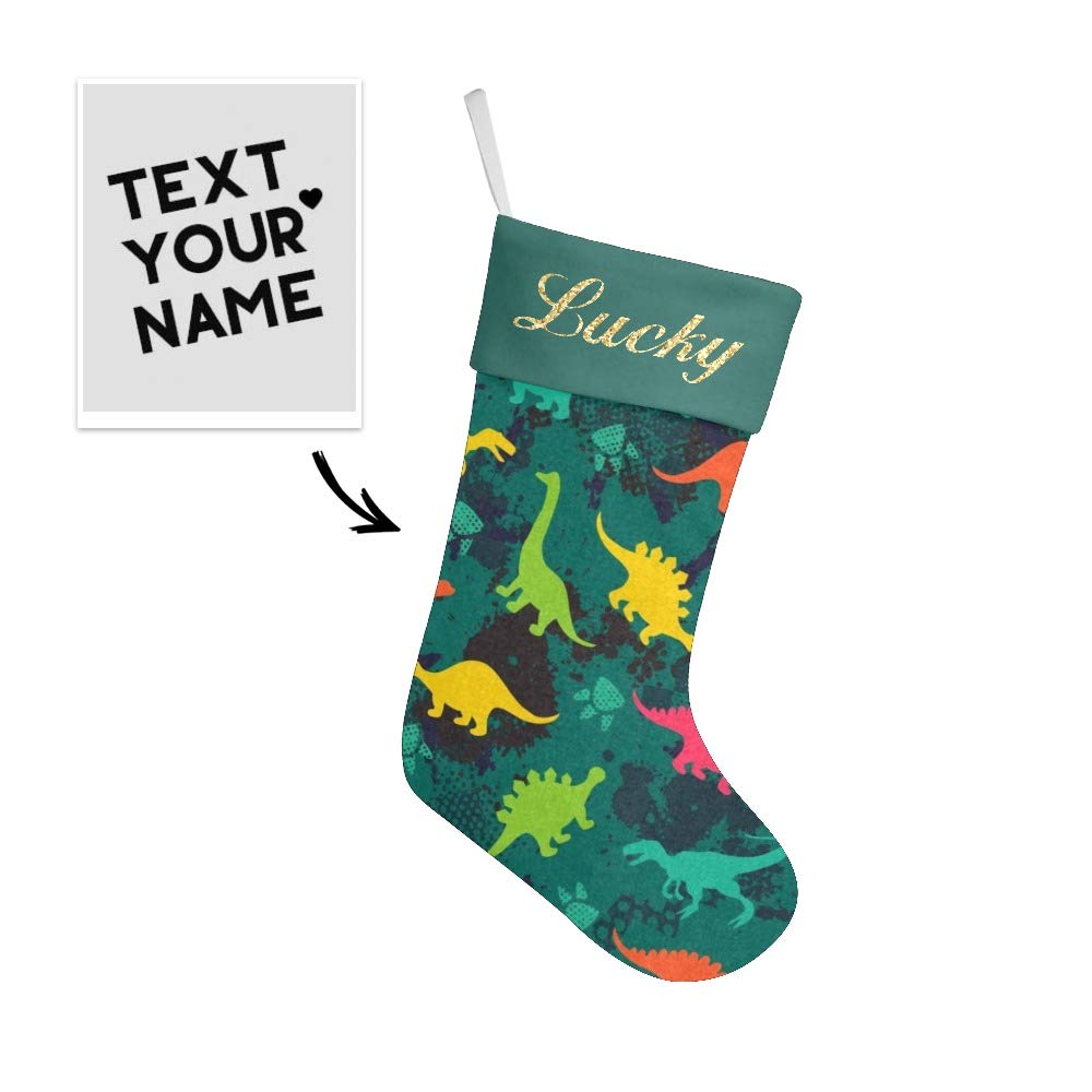 Personalized Christmas Stockings with Name - Custom Xmas Gift Decor 17.5
