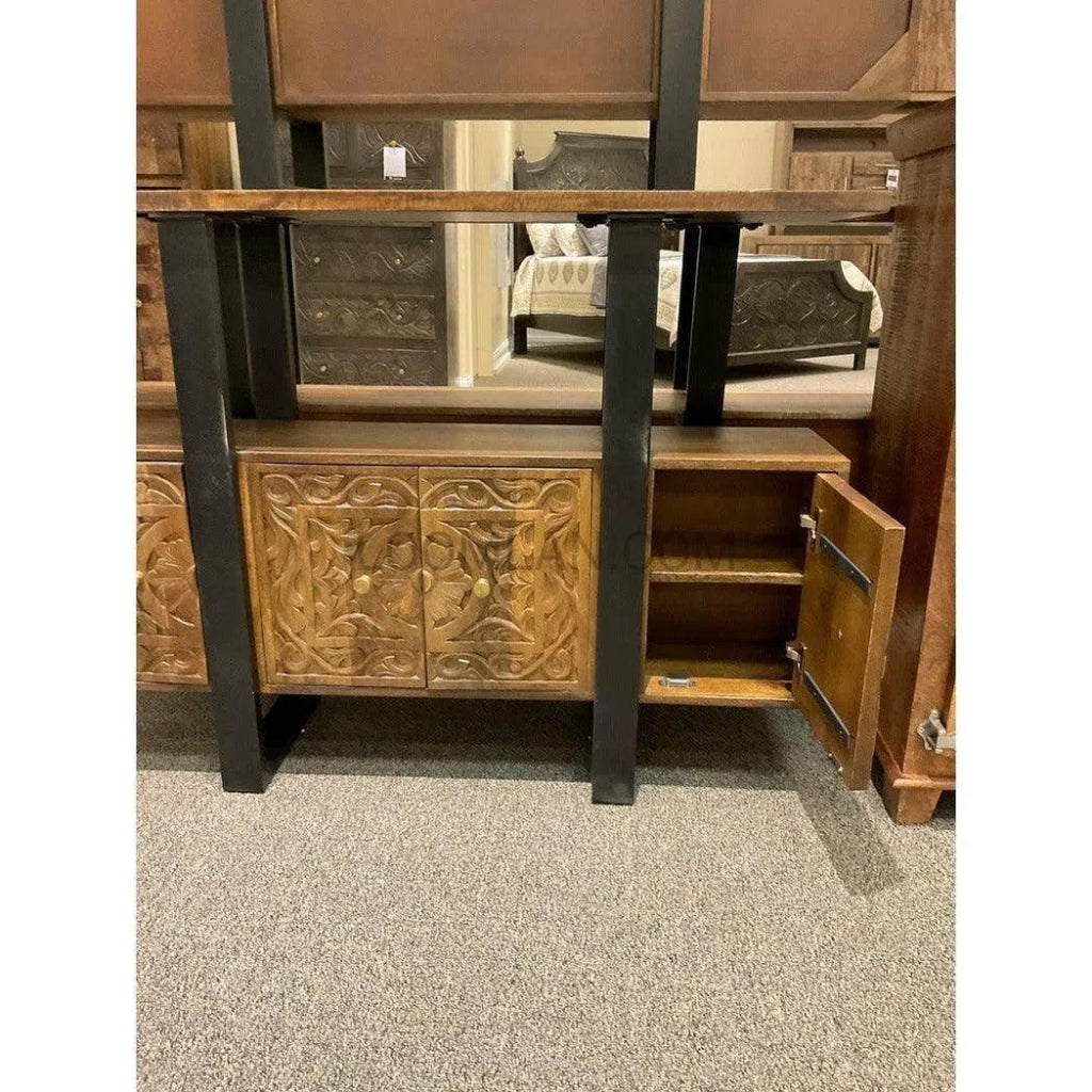 70Doors Boho Console Table - Rustic Wood Entryway Table for Hallway, Living Room & Bedroom | Farmhouse Style Sofa Table with Storage Shelf | Perfect for Home Decor & Small Spaces