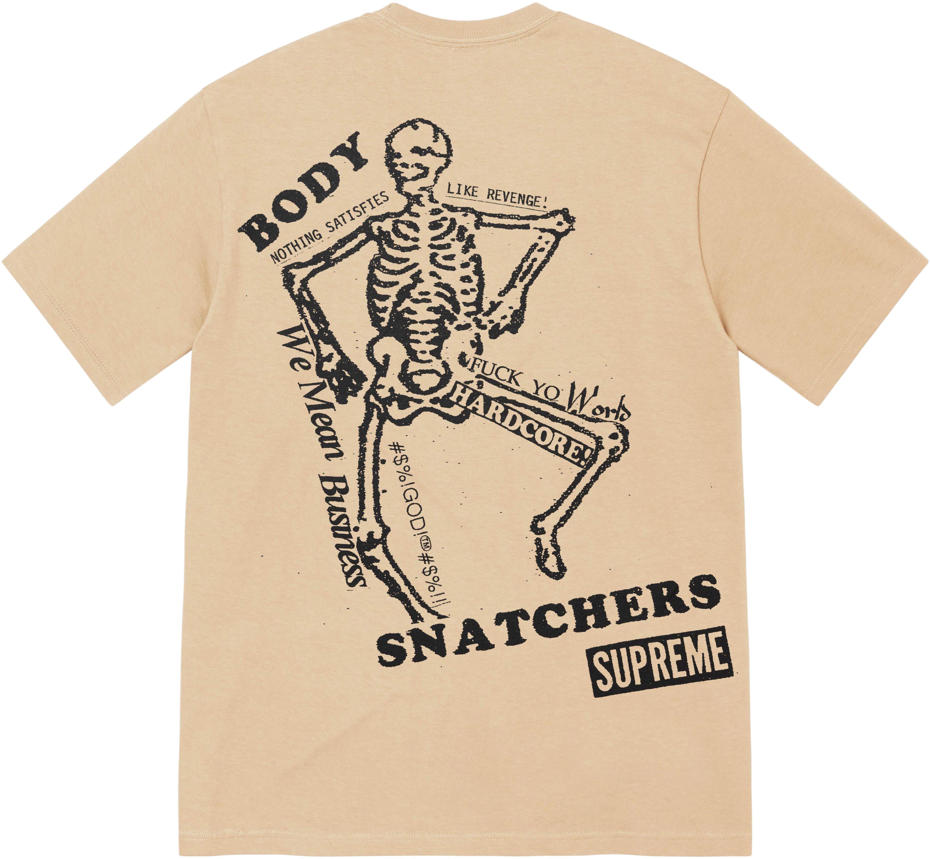 Supreme Body Snatchers T-Shirt - Khaki Color Streetwear Tee for Men | Casual Wear, Urban Fashion & Graphic Tee Collection