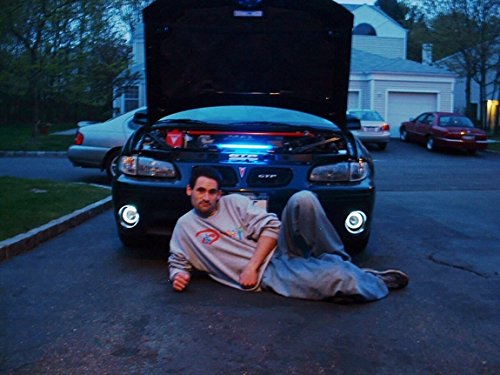 1997-2003 Pontiac Grand Prix White Halo Fog Lights Kit - Durable LED Driving Lights with Bright Halo Ring for Enhanced Night Visibility - Perfect for Foggy Roads & Off-Road Adventures