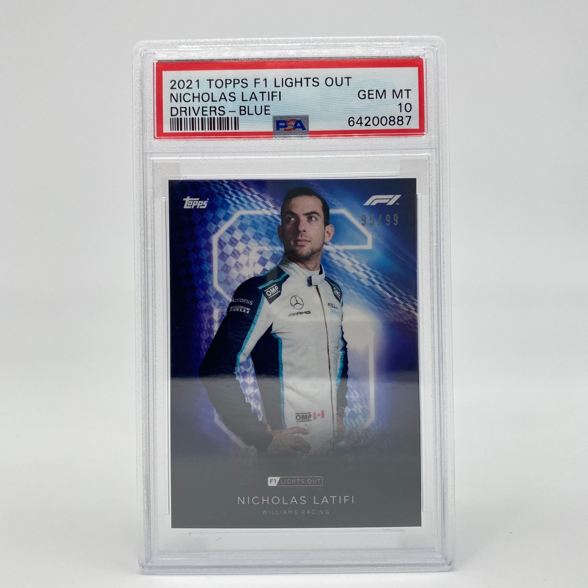 PSA 10 1995-99 Latifi Drivers Blue Parallel Trading Card - Perfect for Collectors, Investors, and Racing Enthusiasts