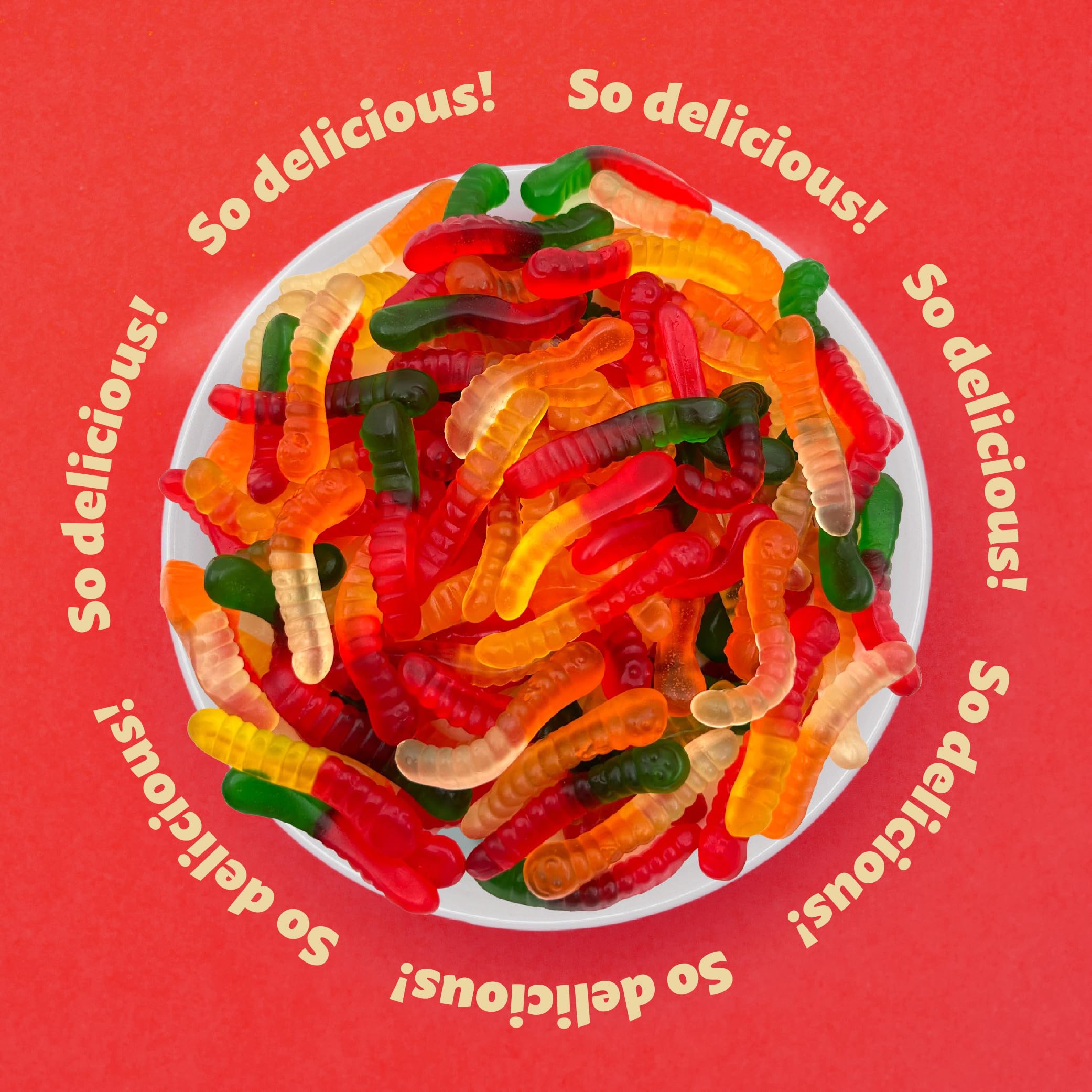 Delicious Mini Gummy Worms Candy - 1lb Pack of Assorted Fruit Flavors | Perfect for Parties, Movie Nights & Snacking