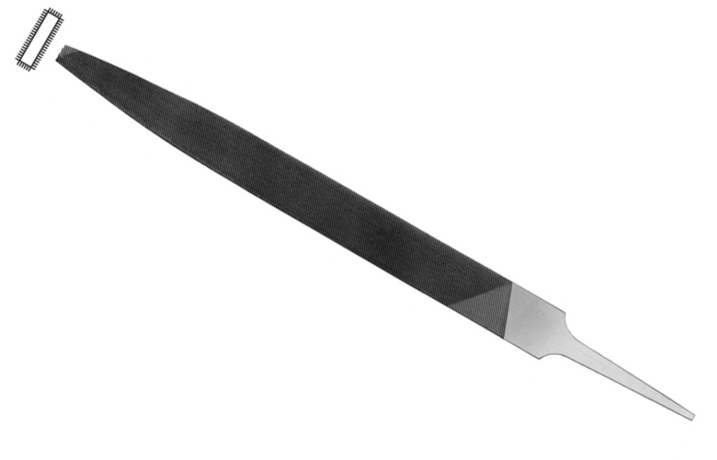 Grobet USA Swiss-Made American Pattern Warding File - Bastard Cut 8 Inch (Box of 12) | Precision Metalworking & Jewelry Making Tools for Professionals