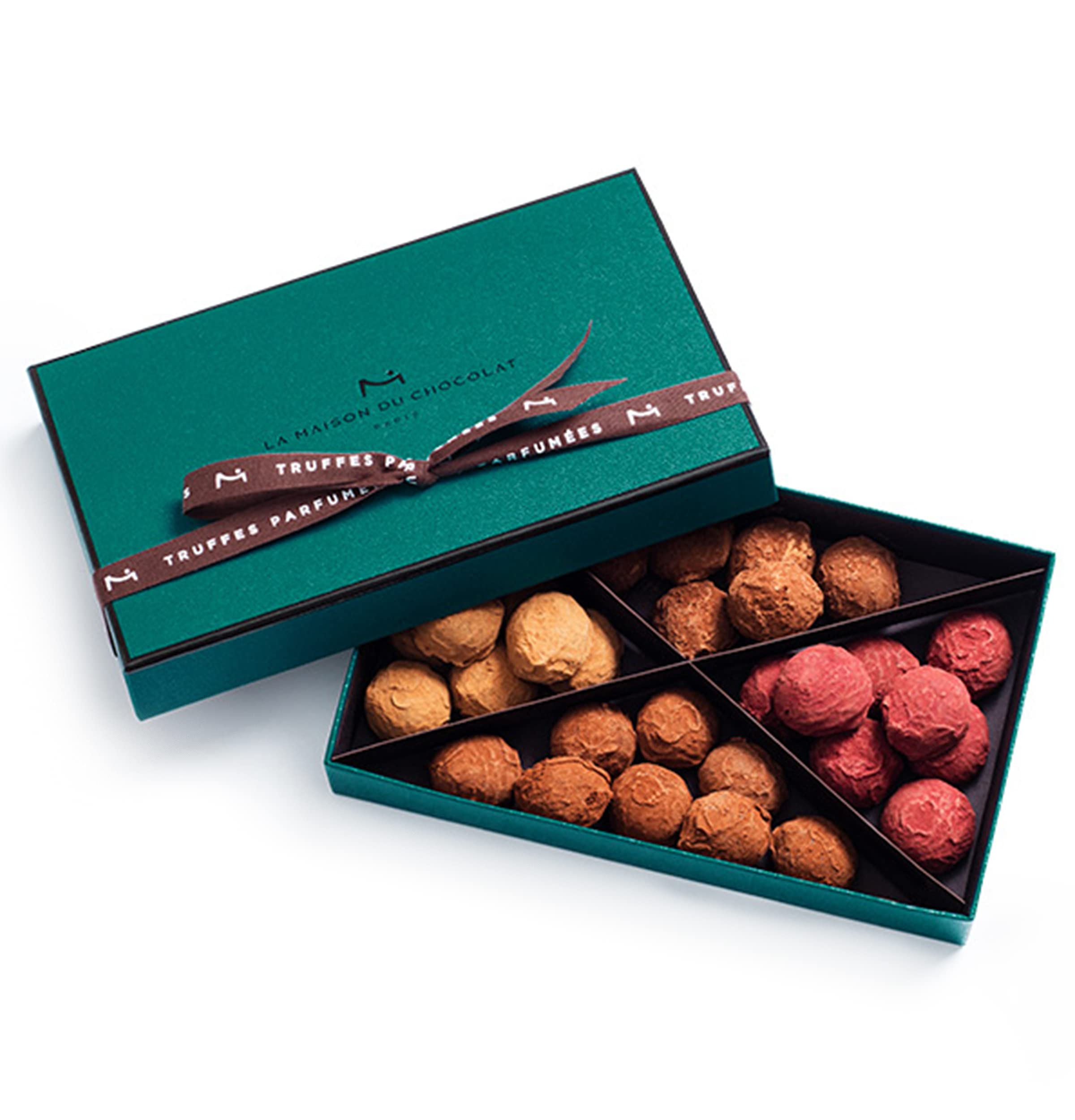 La Maison Du Chocolat Premium Gourmet Truffles Gift Box - 35pcs French Dark Chocolate with Blackcurrant & Caramel Flavors | Luxury Chocolate Gifts for Holidays, Birthdays & Corporate Events