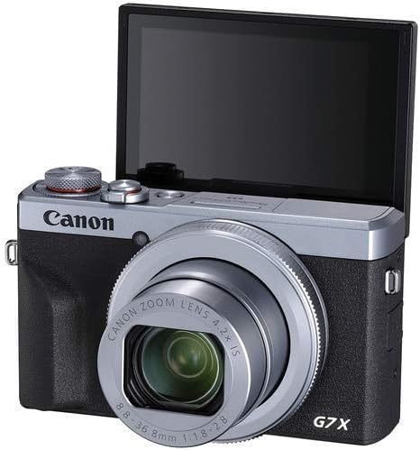 Canon PowerShot G7 X Mark III Digital Camera (Silver) - 20.1MP 4K Vlogging Camera with 4.2x Optical Zoom, WiFi & Bluetooth - Renewed with PixiBytes Accessory Bundle - Perfect for Travel, YouTube & Photography