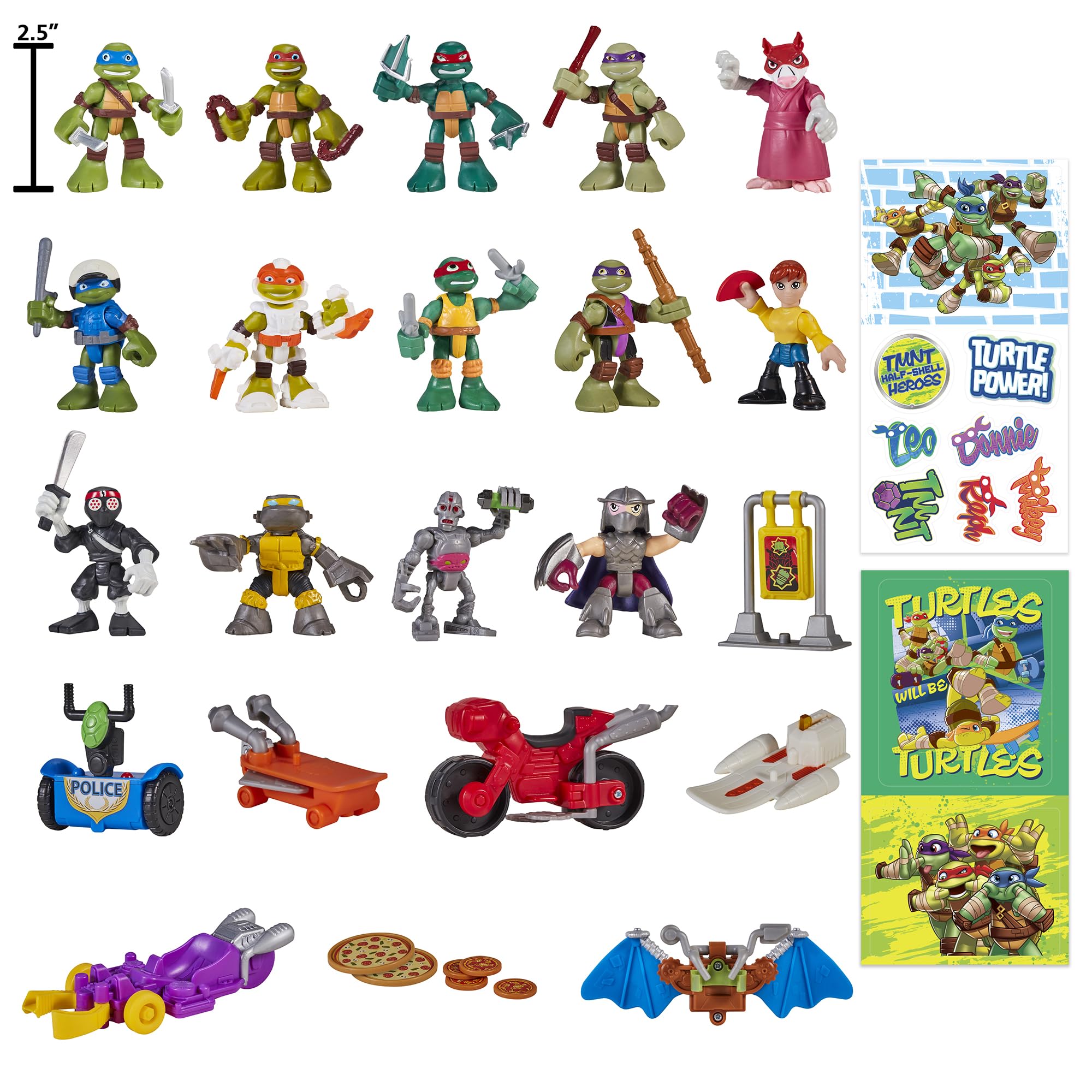 Playmates Toys Teenage Mutant Ninja Turtles Holiday Advent Calendar - 24 Days of TMNT Surprises for Kids, Christmas Countdown Gift for Boys & Girls | Perfect for Holiday Decorations & Gift Exchanges
