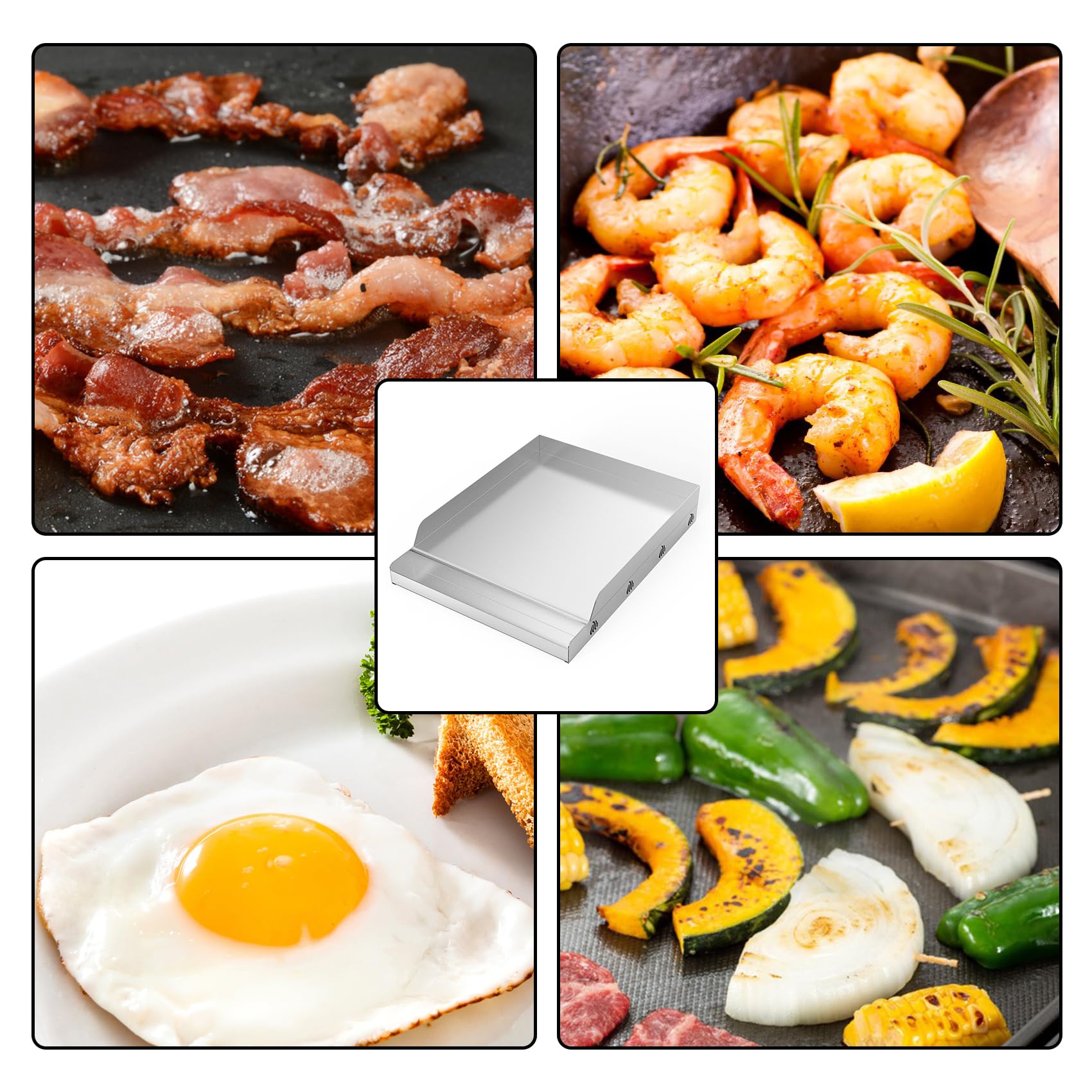 Onlyfire Stainless Steel BBQ Cooking Griddle - 12.5