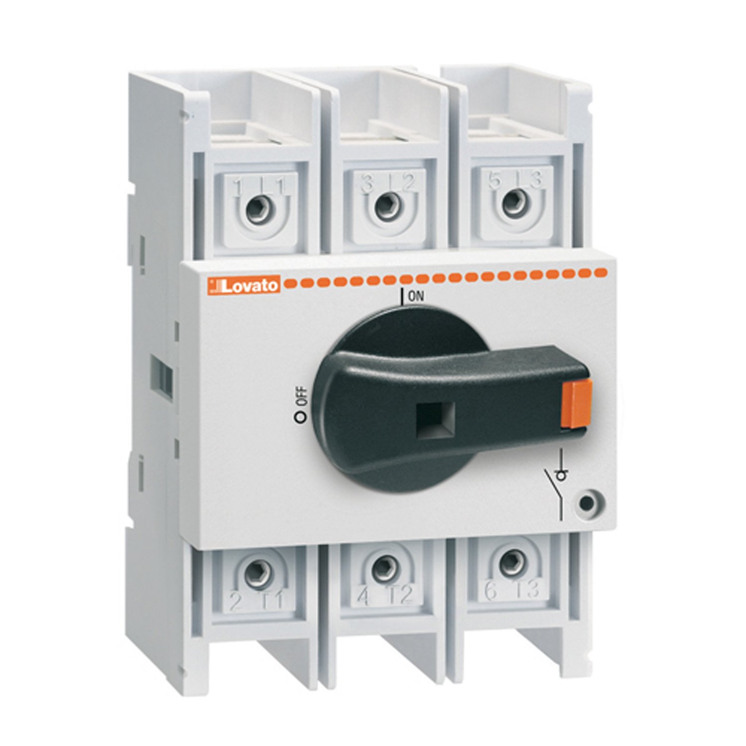 ASI GA100A 100 Amp 3 Pole Disconnect Switch - Black Handle, Manual Operation, DIN Rail Mount - Ideal for Industrial Control Panels and Electrical Distribution Systems