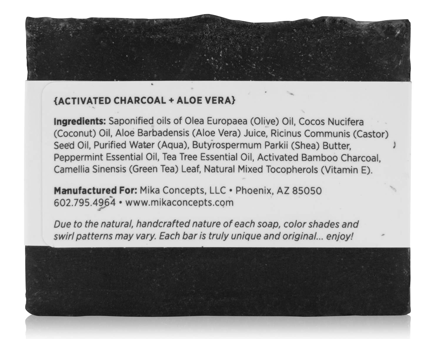 Activated Charcoal & Aloe Vera Bar Soap for Face & Body - Natural Acne, Blackhead, Eczema & Psoriasis Treatment | Detoxifying & Cleansing Handmade Soap for Sensitive Skin | Palm Oil Free | Ideal for Daily Skincare Routine & Problem Skin Care