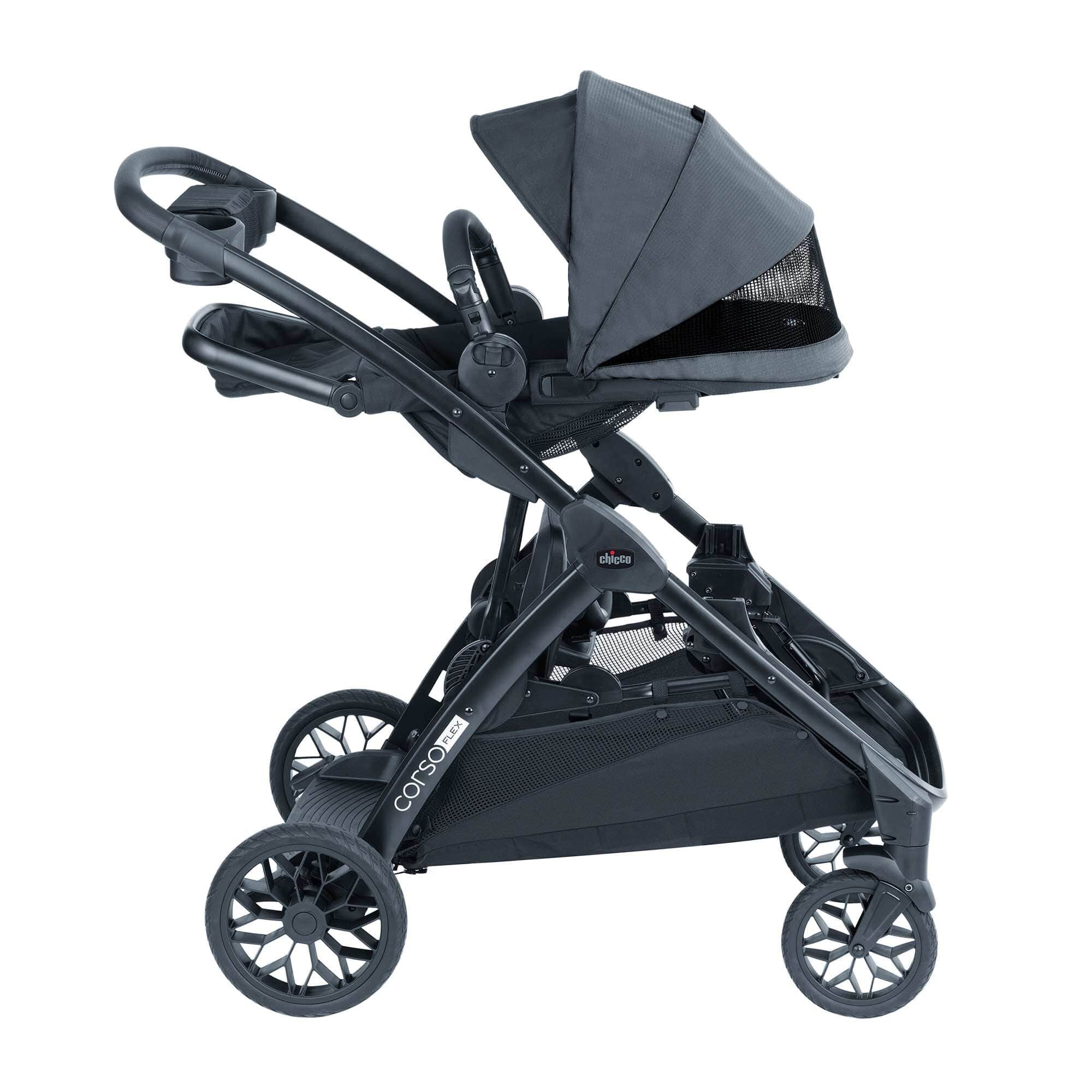 Chicco Corso Flex Modular Stroller - Lightweight Adjustable Travel System with Car Seat Compatibility | Perfect for City Walks, Shopping & Family Outings