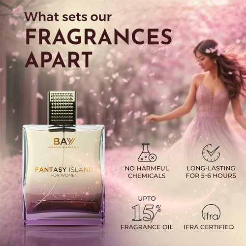 Prime Craft Luxury Fantasy Island Perfume for Women - Long Lasting Floral Eau de Parfum - 100ml Spray Bottle - Perfect for Date Nights, Special Occasions & Daily Wear