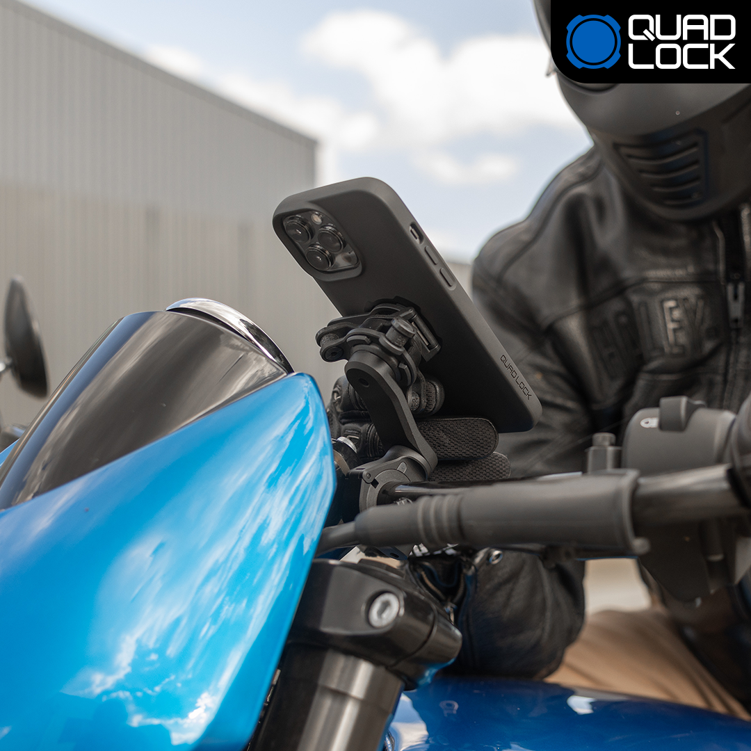 Universal Motorcycle Handlebar Mount for Phone & GPS - Durable & Adjustable - Perfect for Adventure Riding, Commuting & Off-Road Navigation