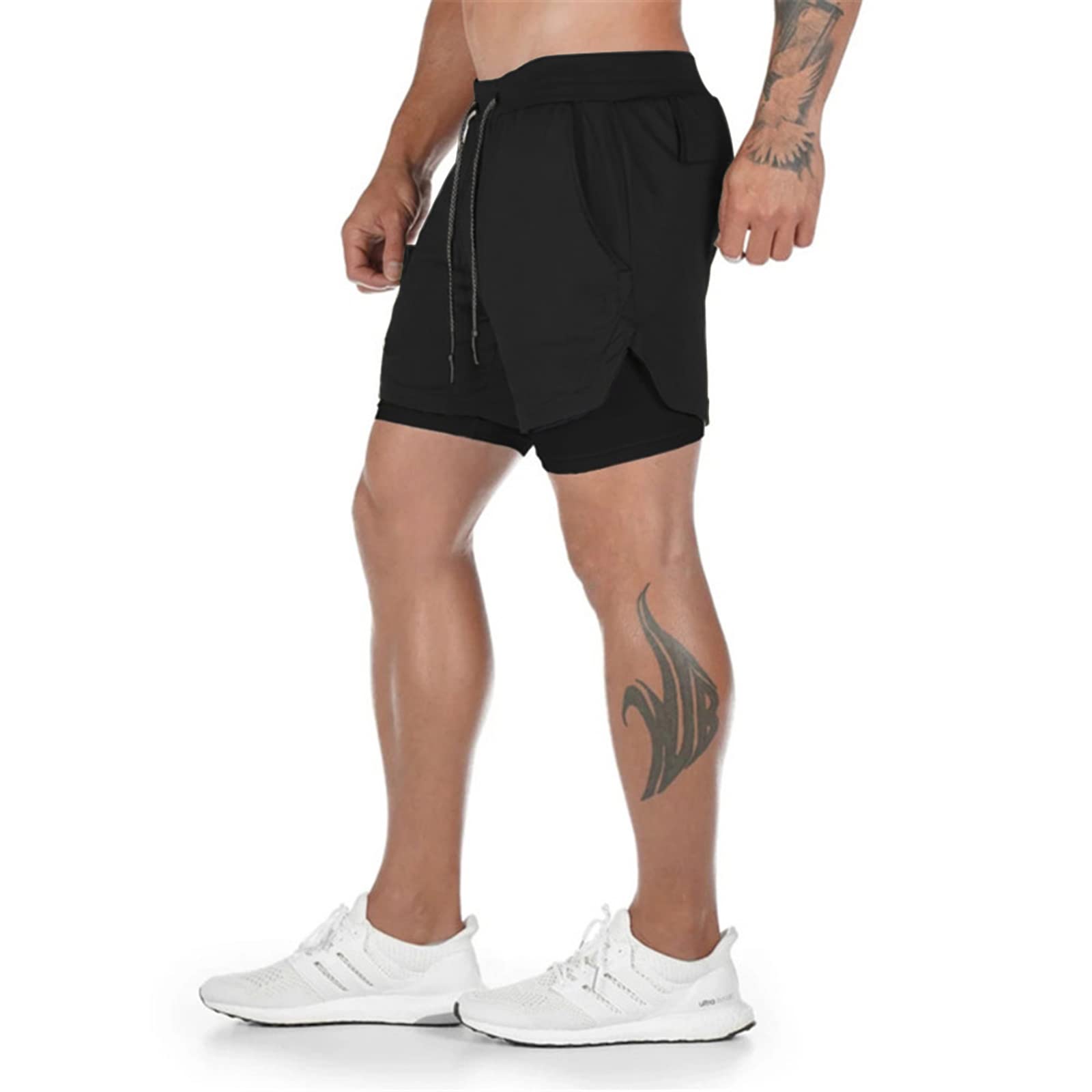 Surenow Men's Running Shorts - 2-in-1 Workout Shorts with Liner, 7-Inch Gym Yoga & Outdoor Sports Shorts for Men | Perfect for Jogging, Training & Active Lifestyle