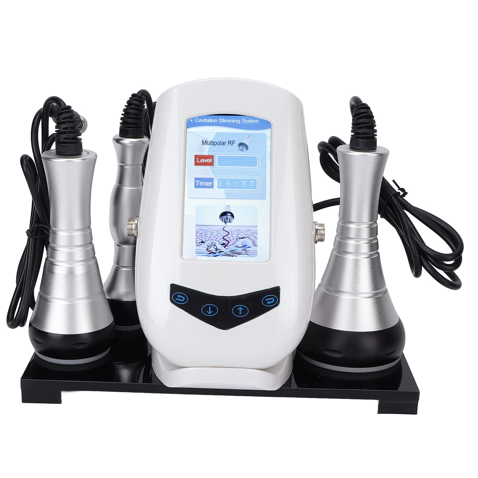 3 in 1 Fat Burning Machine for Home Use - 40K Cavitation & 10 Gear Body Slimming Vacuum Therapy Device - Professional Weight Loss Equipment for Belly, Thighs & Arms