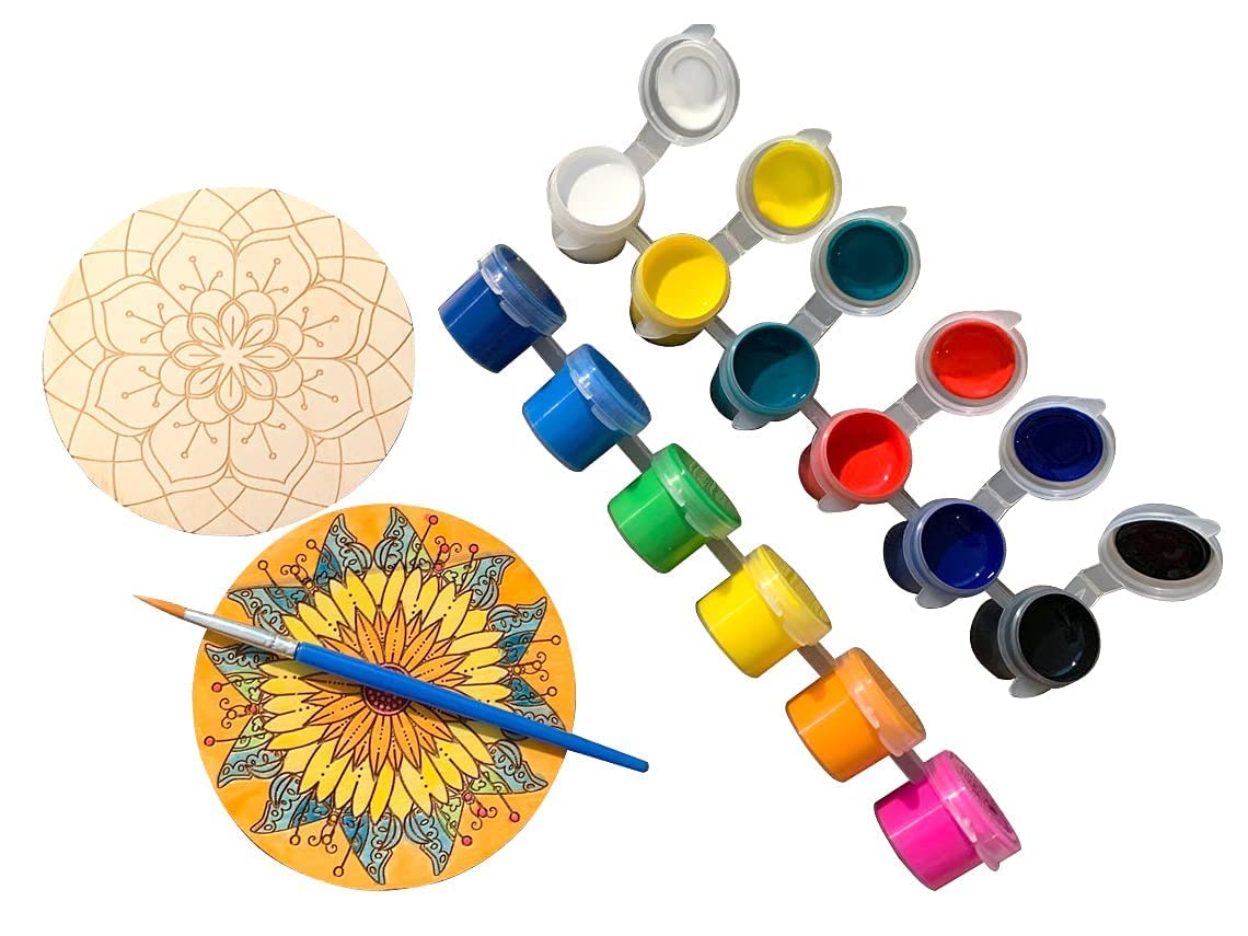 Printfry 2-Piece Pre-Marked MDF Peacock Rangoli Cutouts for DIY Crafts, Home & Room Decor - 5x5 Inch Artistic Wooden Shapes - Perfect for Festivals, Wall Art, and Creative Projects