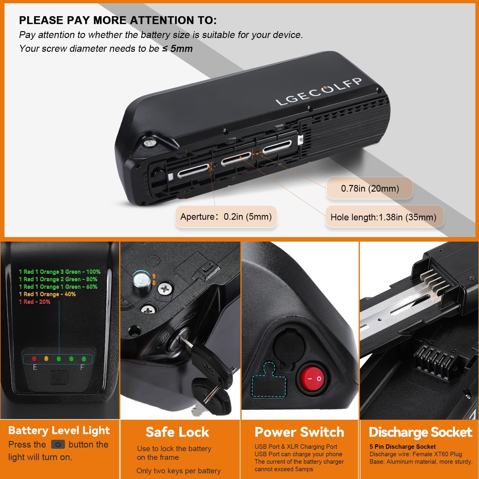 36V 48V 52V Ebike Battery Pack - 10Ah 13Ah 15Ah 20Ah with 3A Fast Charger & 30A BMS - Compatible with 250W to 1200W Motors - Perfect for Commuting, Mountain Biking & Long-Distance E-Bike Rides