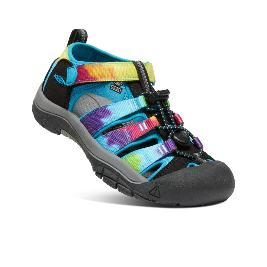 Youth Newport H2 Sandals - Rainbow Tie Dye Water Shoes for Boys & Girls | Beach, Pool, Water Park, Summer Outdoor Activities