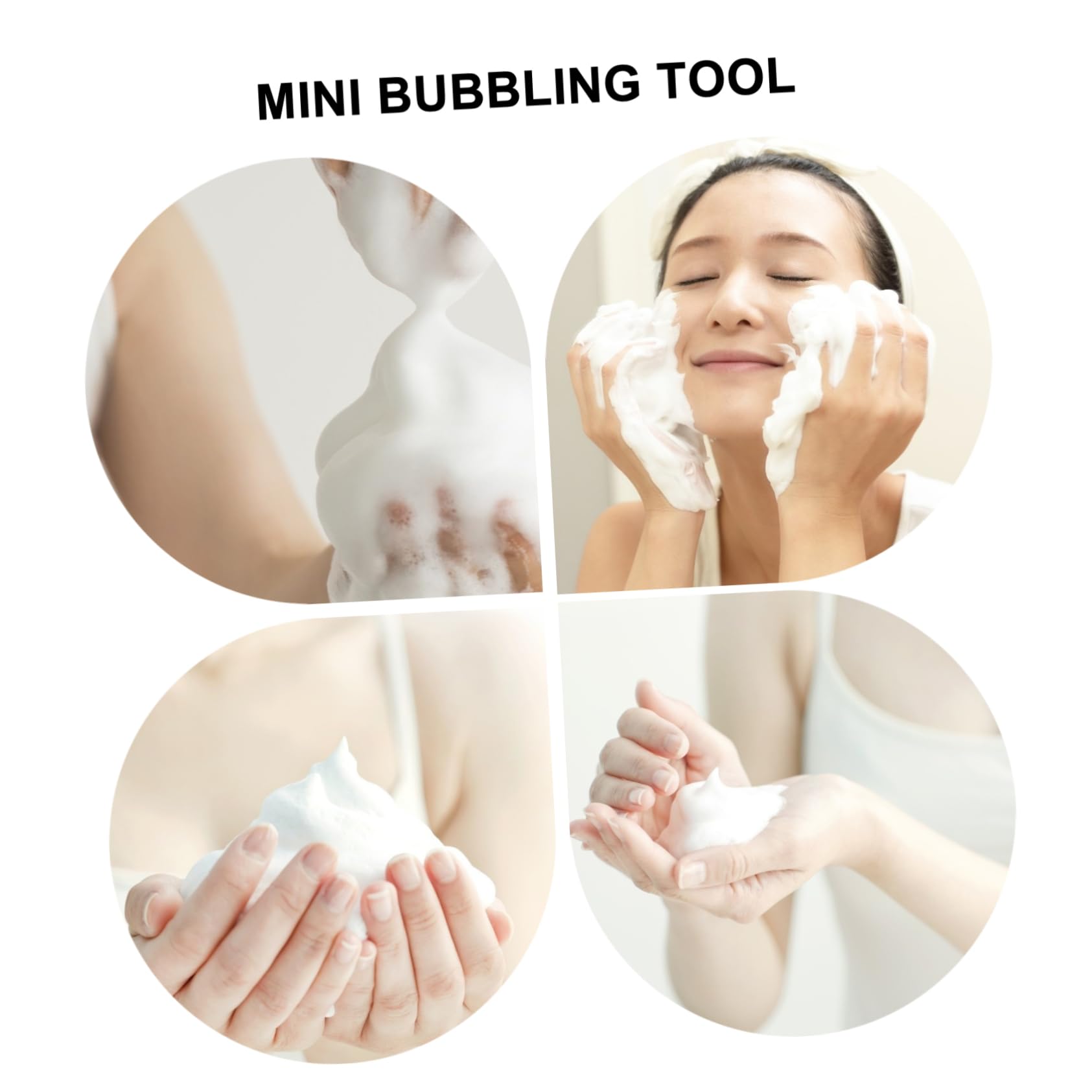 Minkissy 2-Pack Portable Bubble Maker for Skin Care & Shampoo - Cute Foam Generator for Facial Cleansing, Bubble Face Wash - Perfect for Home, Travel & Spa Days