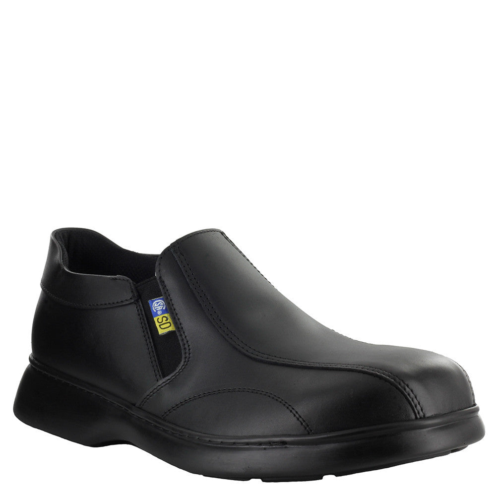 Mellow Walk Patrick Men's Steel Toe Slip On Work Shoes - Comfortable & Durable Safety Shoes for Construction, Warehouse & Industrial Work (Model 1621)
