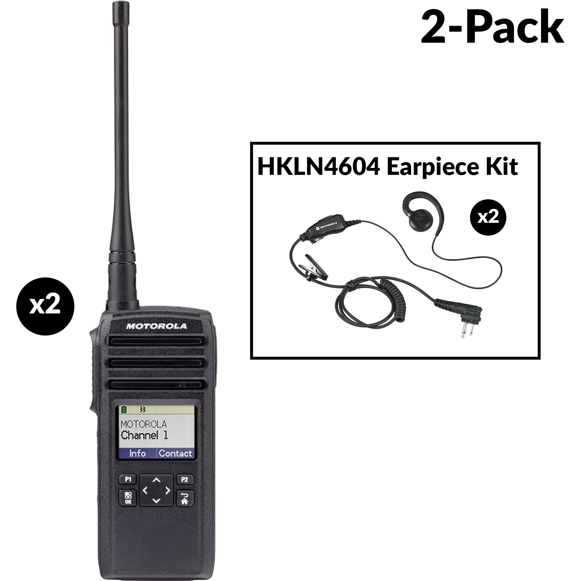 Motorola DTR700 Digital Two-Way Radio - Long Range Walkie Talkie for Business & Outdoor Adventures | Ideal for Construction, Security & Hiking