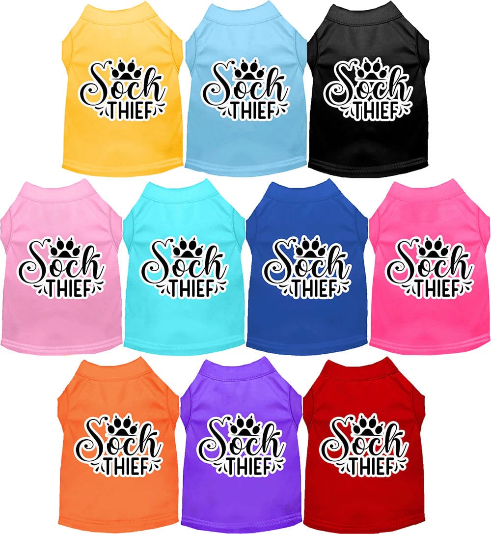 Funny Sock Thief Dog Shirt - Cute Pet Clothes for Small & Medium Dogs - Perfect for Photo Shoots & Playtime