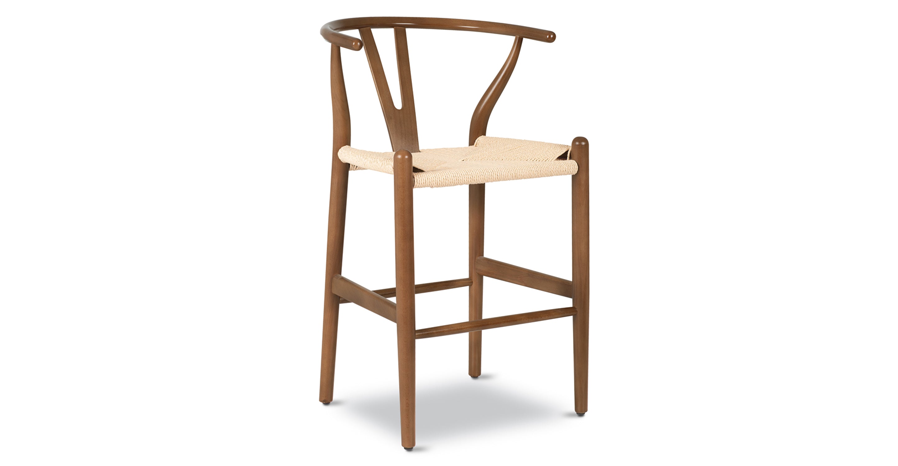 Modern Weave Counter Stool - Stylish Bar Stool for Kitchen Island, Breakfast Nook & Home Decor - Comfortable Rattan Seat with Sturdy Metal Frame - Perfect for Dining, Entertaining & Small Spaces