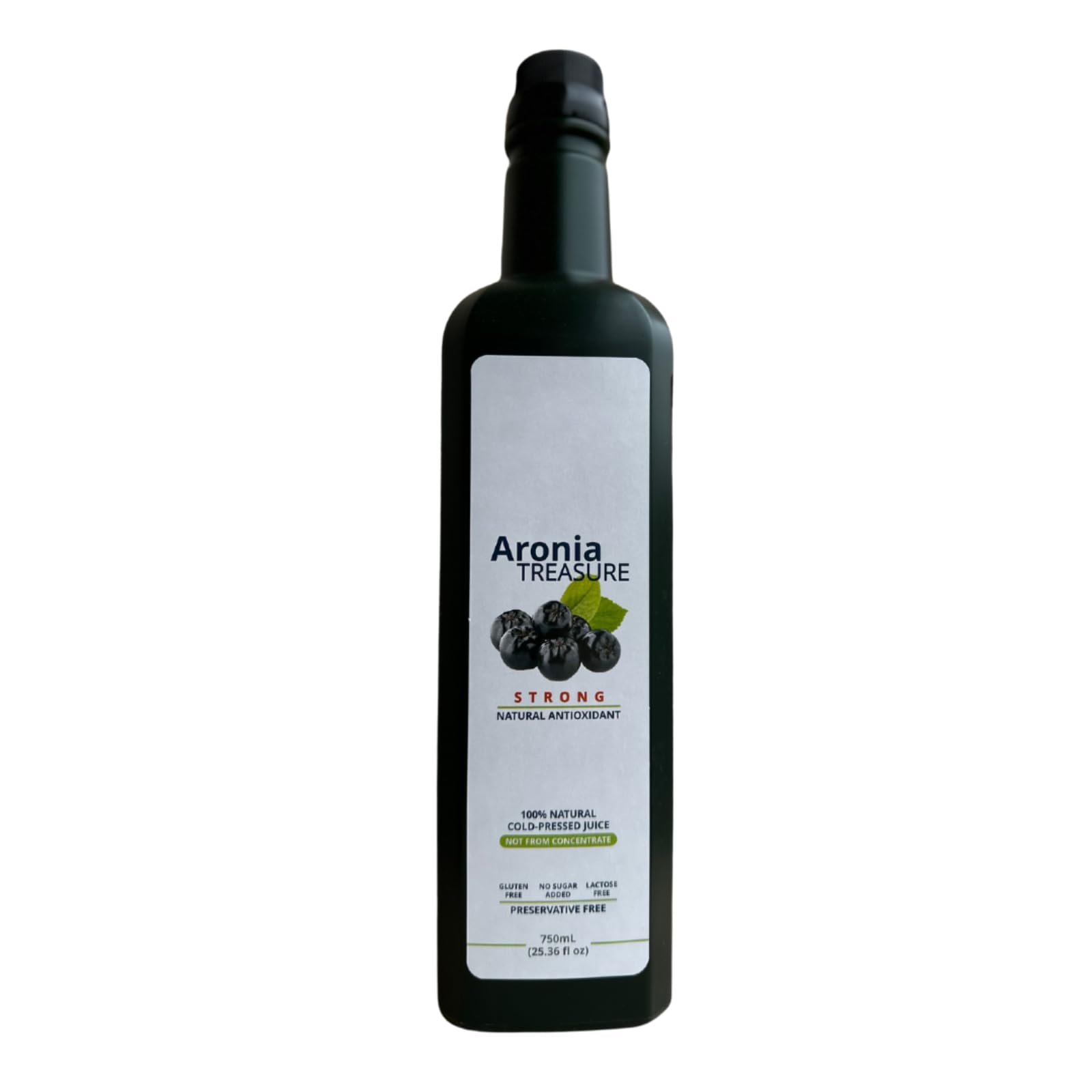100% Pure Aronia Berry Juice - Antioxidant Rich, Gluten-Free, Vegan, Non-Concentrate | Premium Quality Aronia Berries | Perfect for Smoothies, Detox Drinks & Immune Support