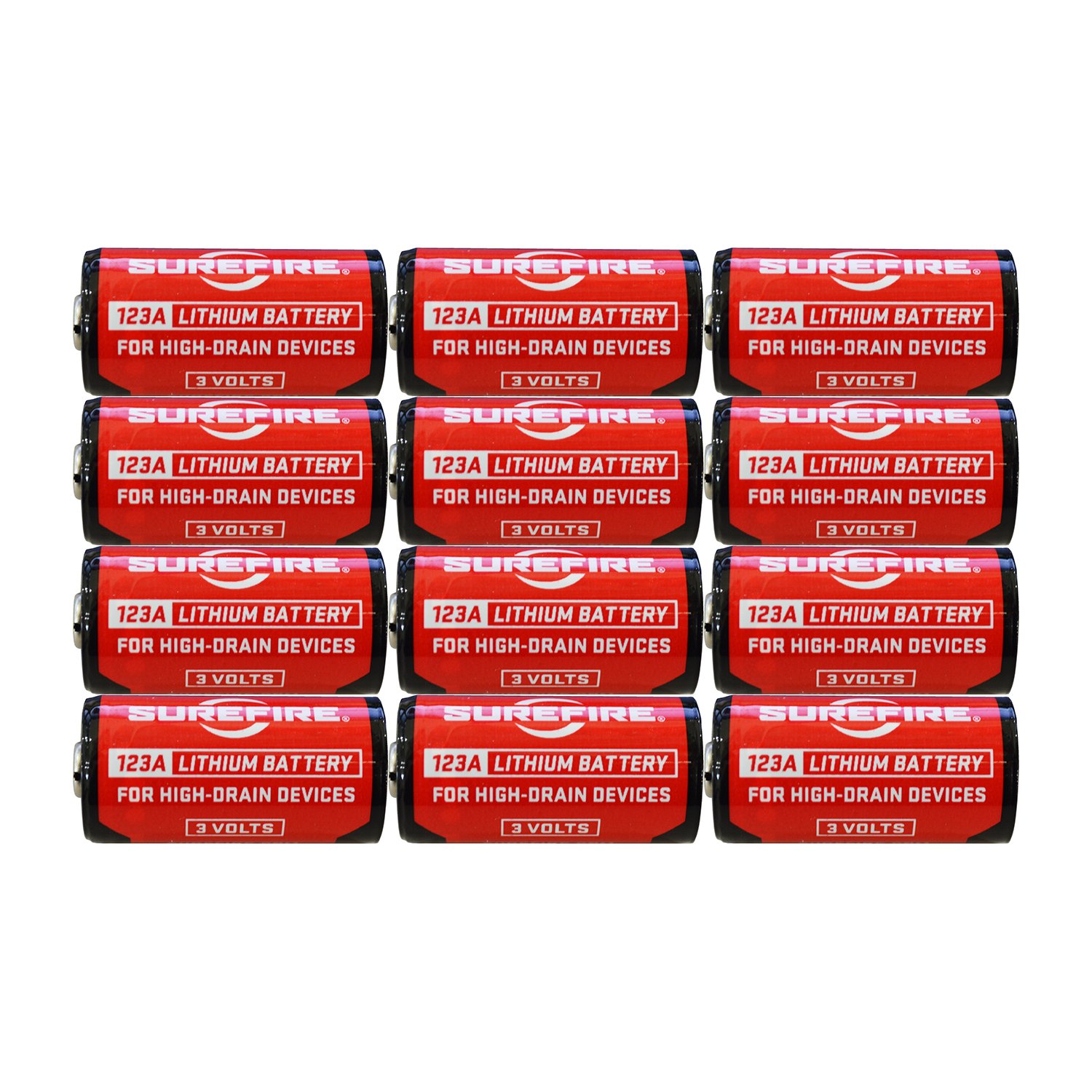 SureFire SF12-BB 12-Pack Lithium Batteries - Long-Lasting Power for Flashlights, Tactical Gear & Emergency Kits (Outdoor, Camping, Hunting)