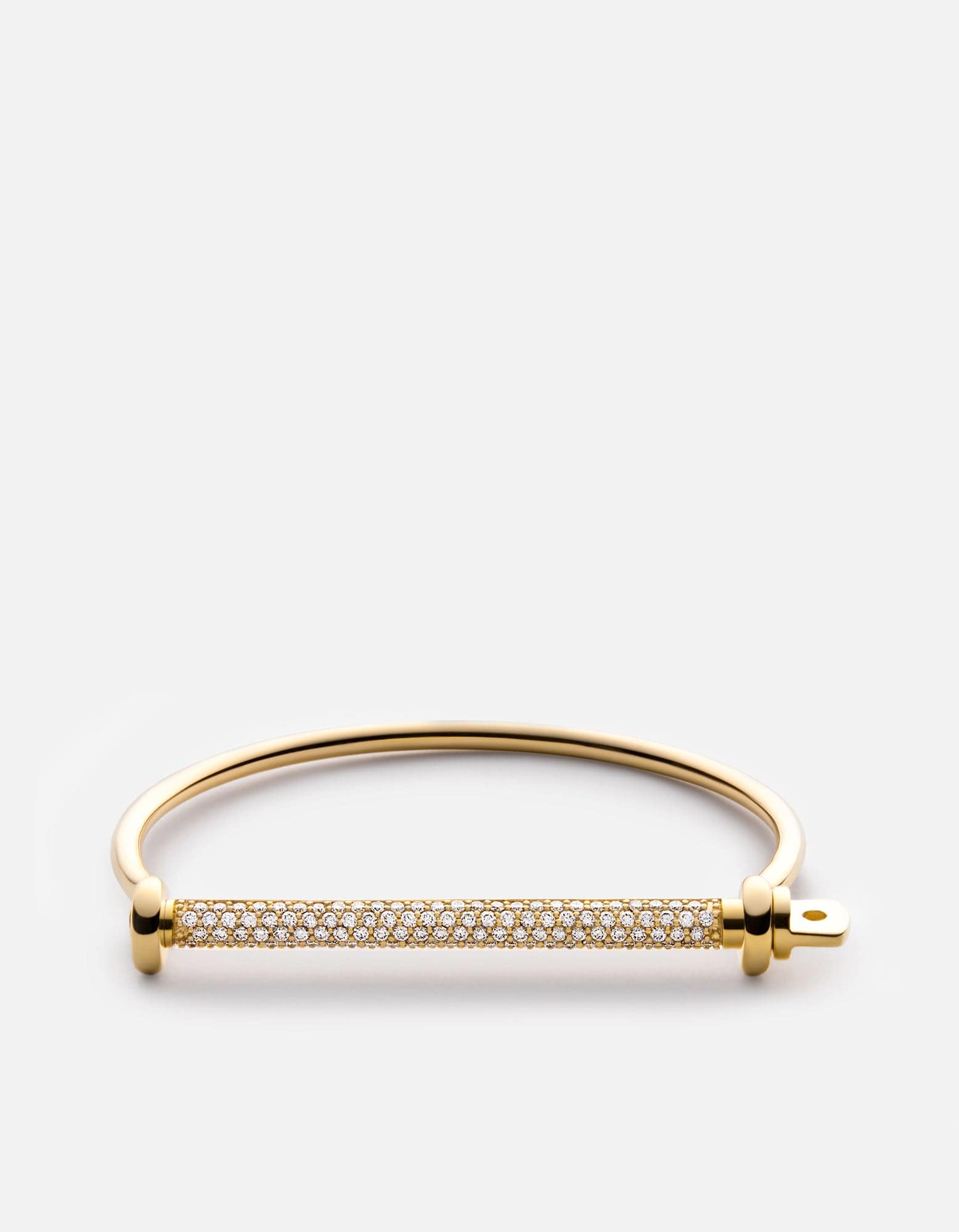 Polished 14k Gold/Pave