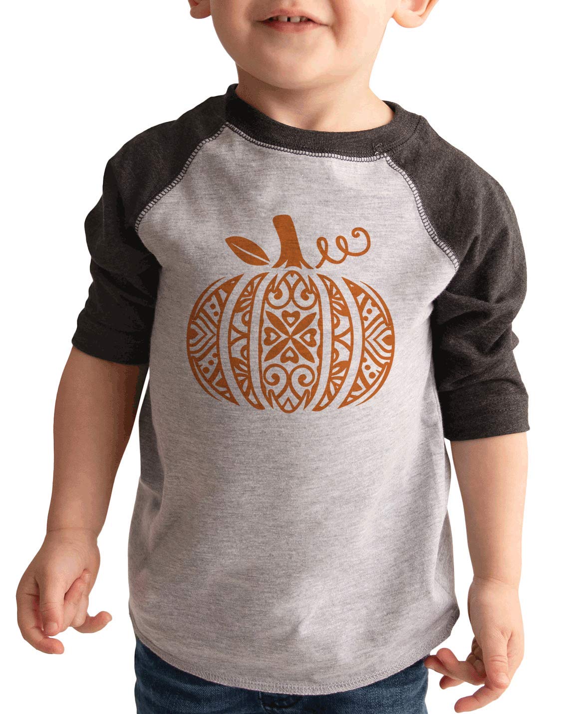 7 ate 9 Apparel Kids Cute Orange Pumpkin Shirt - Halloween Costume & Fall Outfit for Boys & Girls | Perfect for Trick-or-Treating, Autumn Photos & Thanksgiving Celebrations